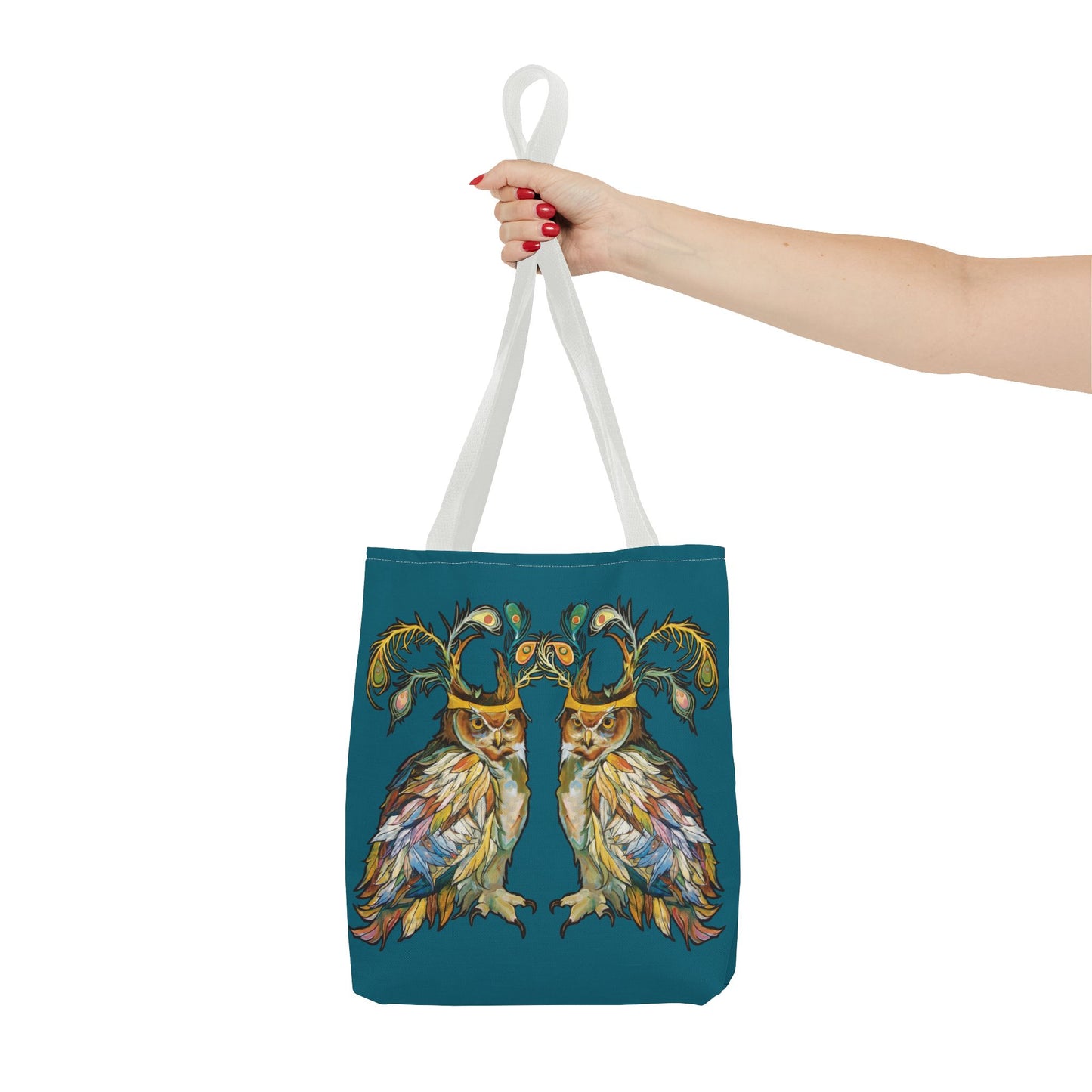 "Two Owls" Tote Bag by Zabrina Fine Art