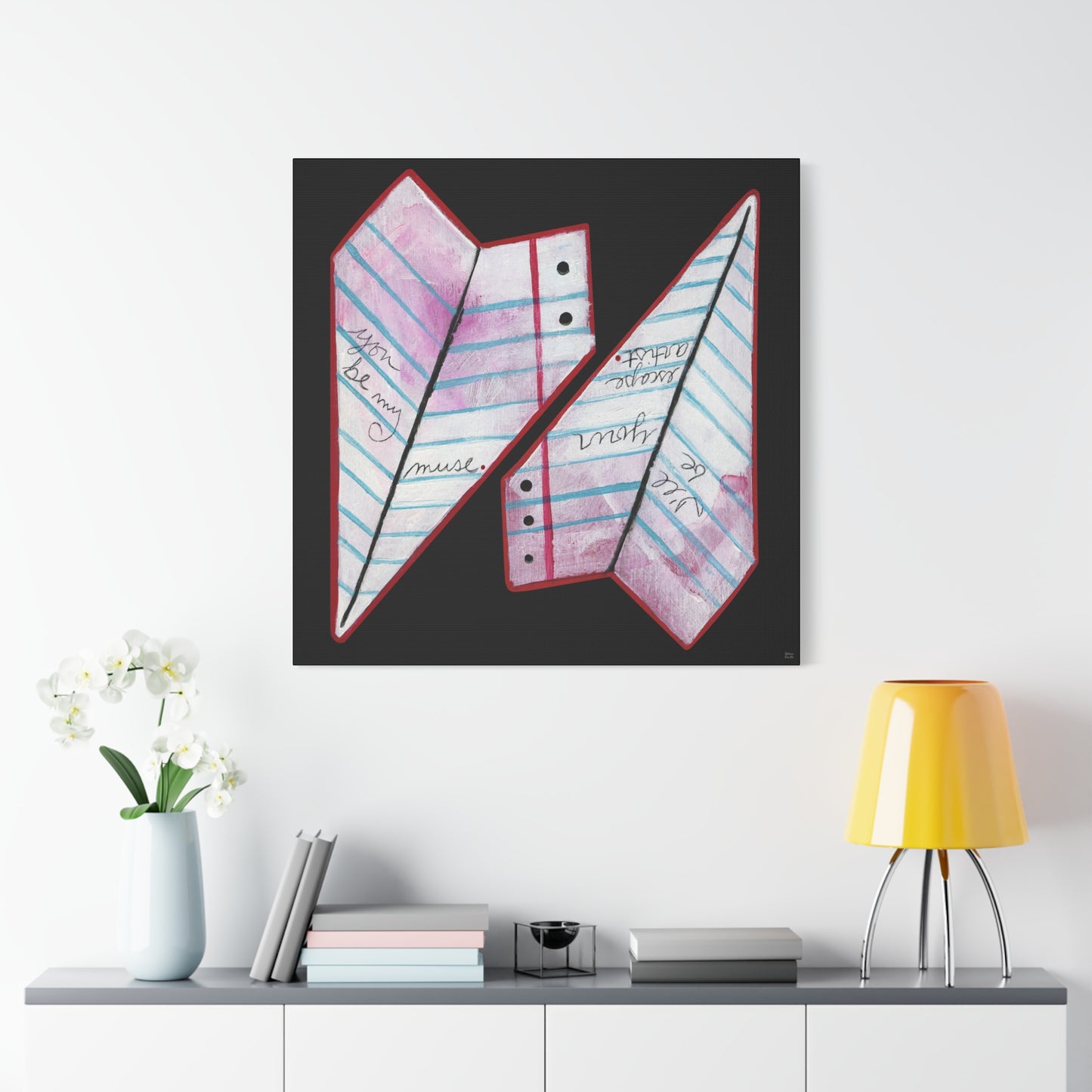"Be My Muse" Unframed Canvas Black Edge Reproduction by Zabrina Fine Art