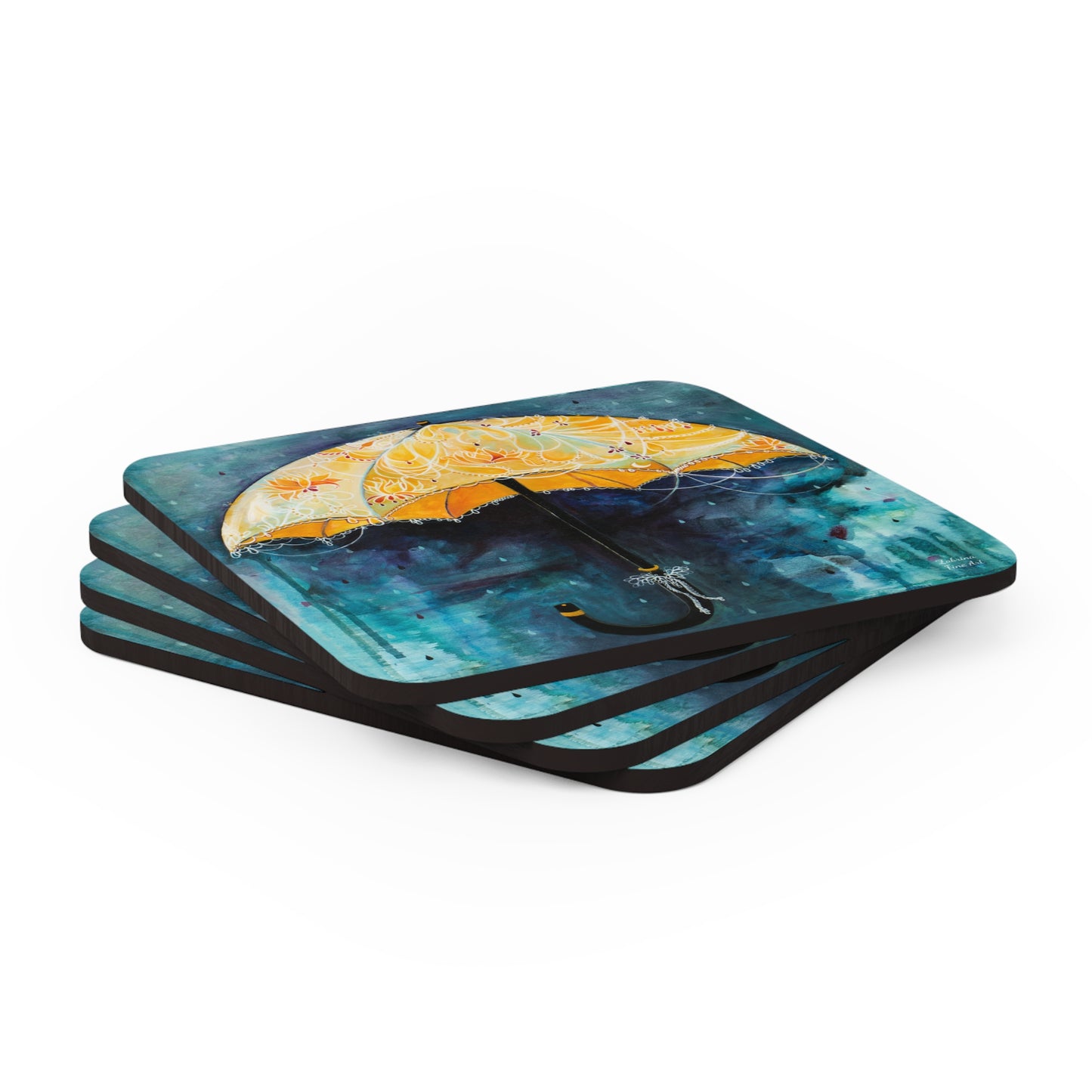 "Rain Glow" Coaster Set by Zabrina Fine Art