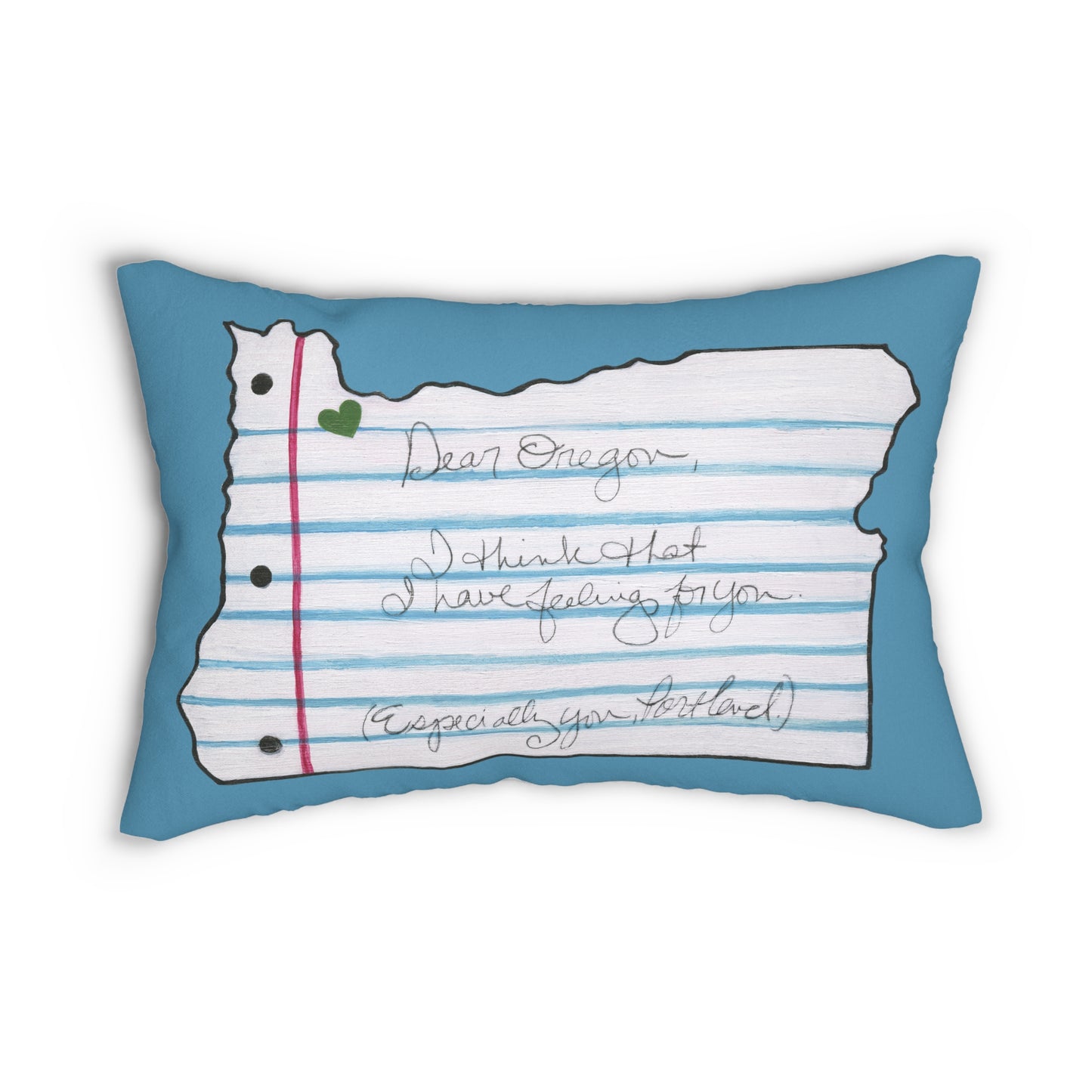 "Oregon Love Letter" Throw Pillow by Zabrina Fine Art