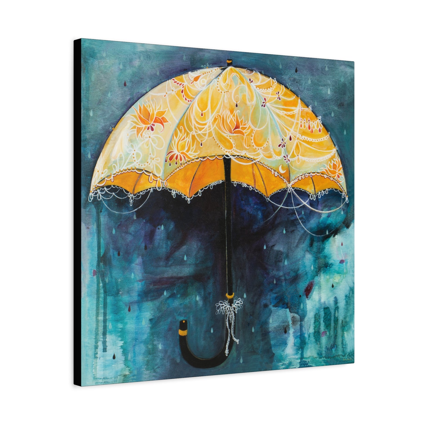 "Rain Glow" Unframed Canvas Black Edge Reproduction by Zabrina Fine Art