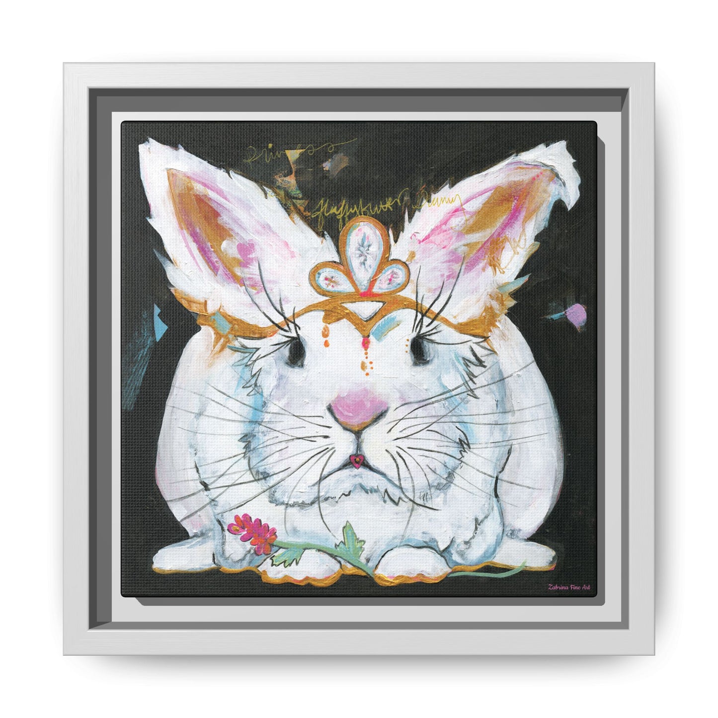 "Princess Fluffy Butter" Framed Canvas Fine Art Reproduction by Zabrina Fine Art