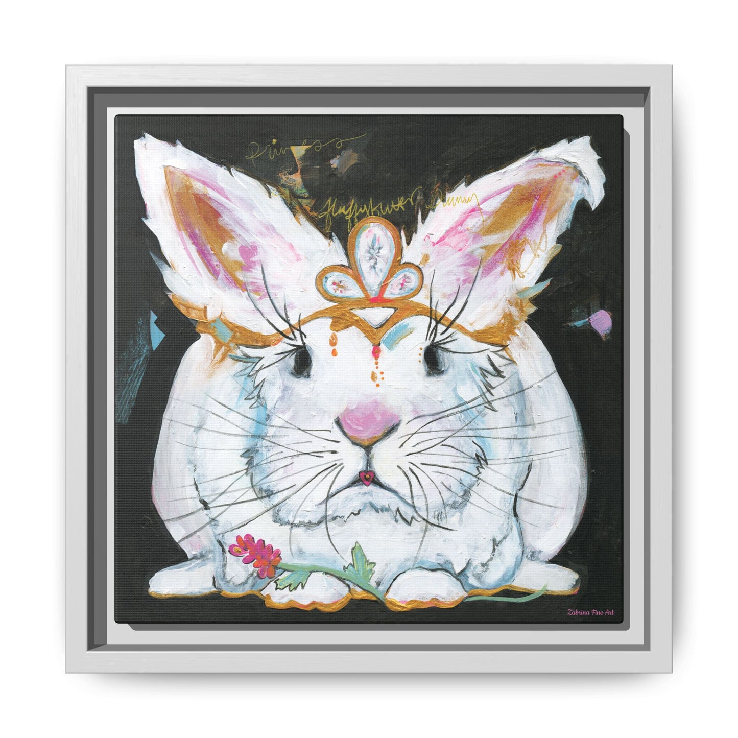 "Princess Fluffy Butter" Framed Canvas Fine Art Reproduction by Zabrina Fine Art