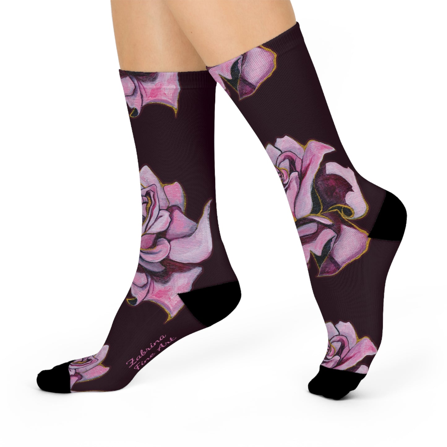 "Gilded Rose" Cute Socks by Zabrina Fine Art