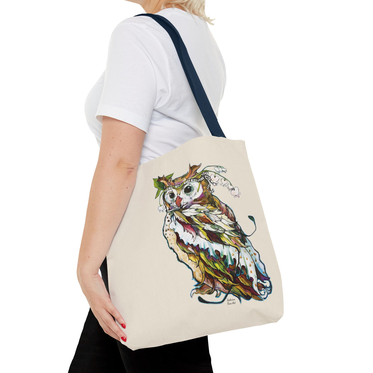 "Two Owls" Tote Bag by Zabrina Fine Art