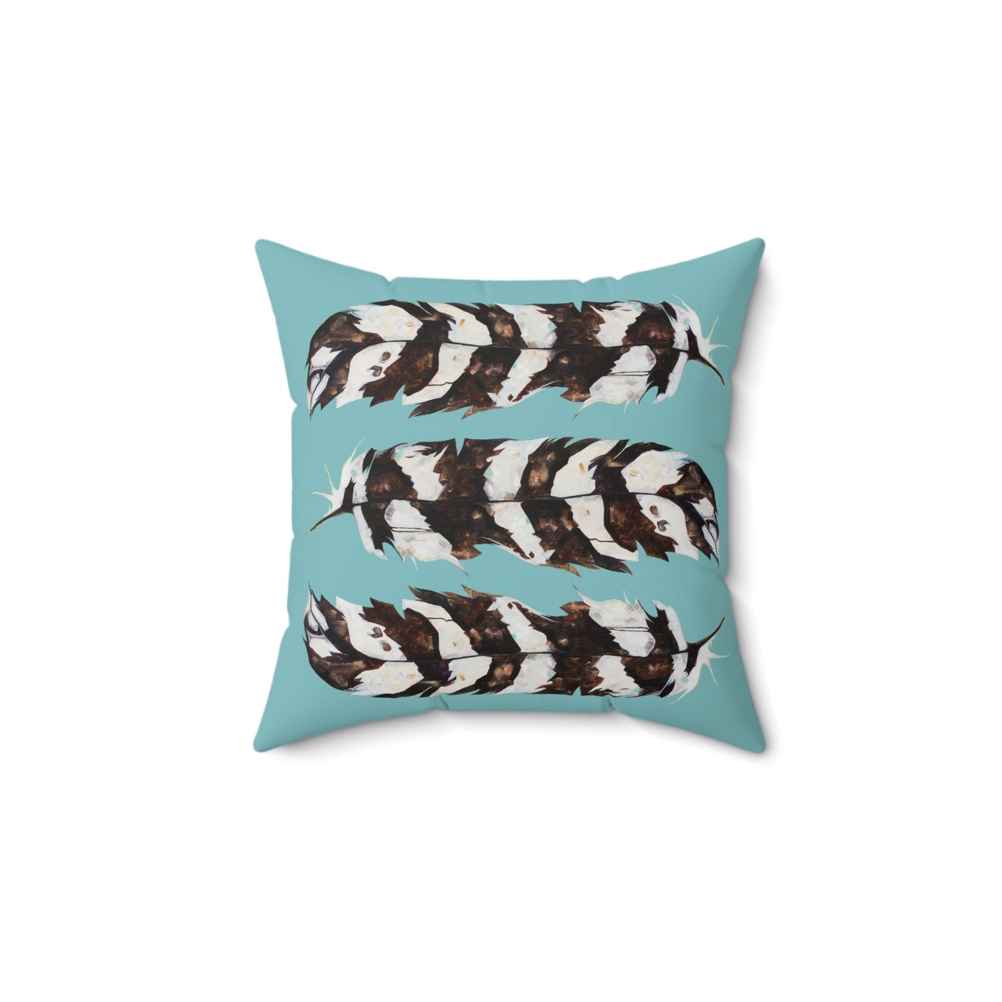 "Three Feathers" Throw Pillow by Zabrina Fine Art