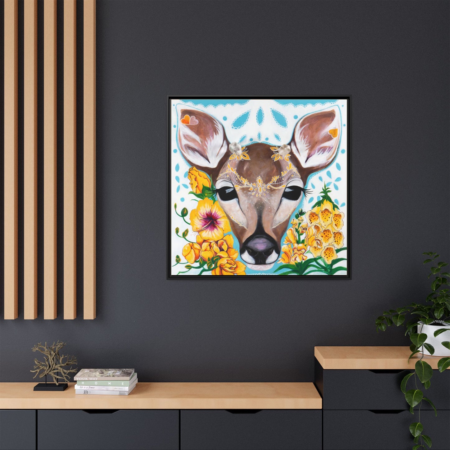 "Gentle Prince" Framed Canvas Fine Art Reproduction by Zabrina Fine Art
