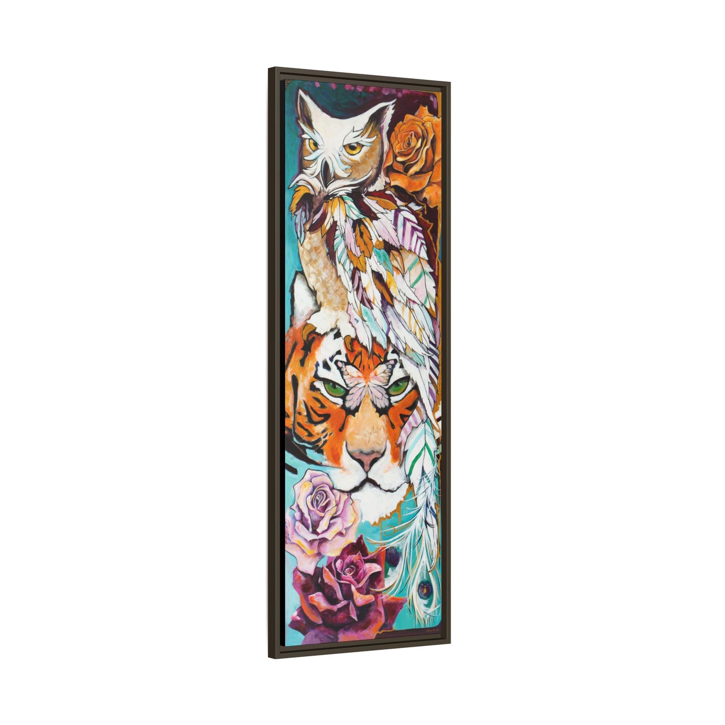 "Owl and Pussycat" Framed Canvas Fine Art Reproduction by Zabrina Fine Art