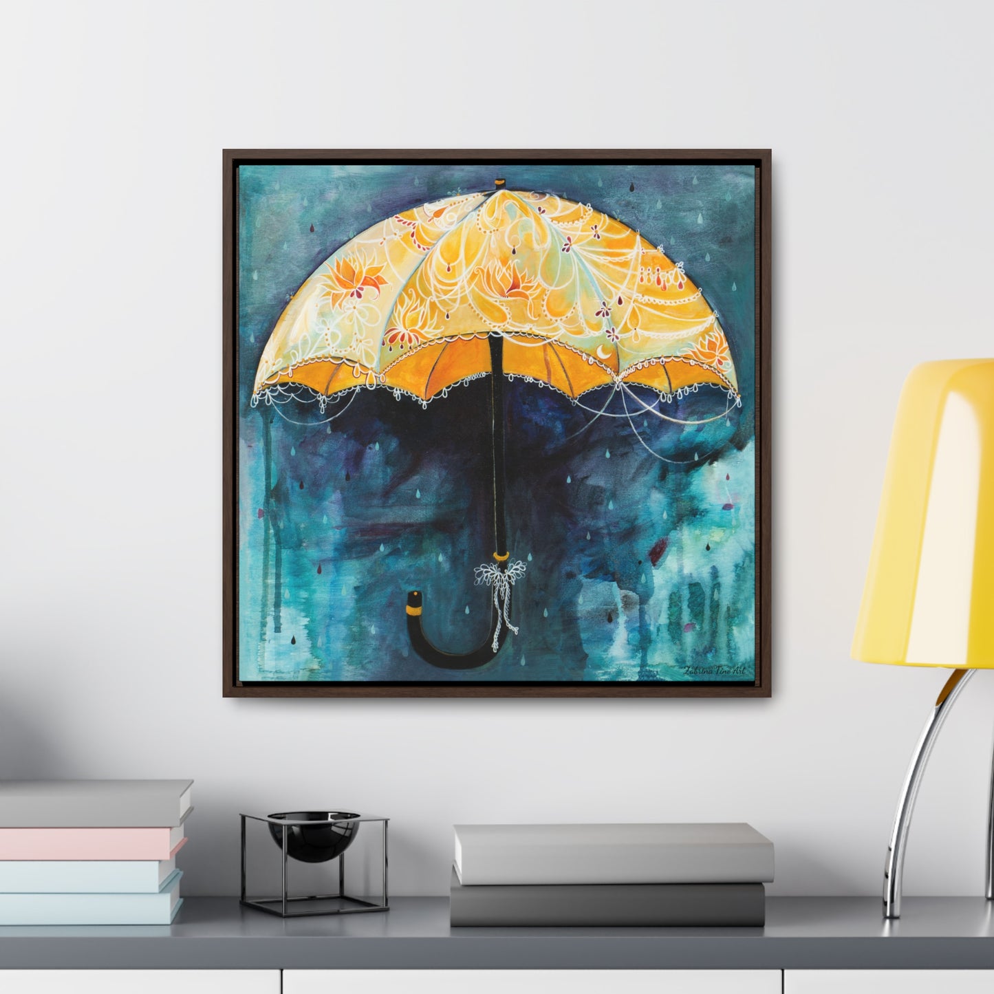 "Rain Glow" Framed Canvas Fine Art Reproduction by Zabrina Fine Art