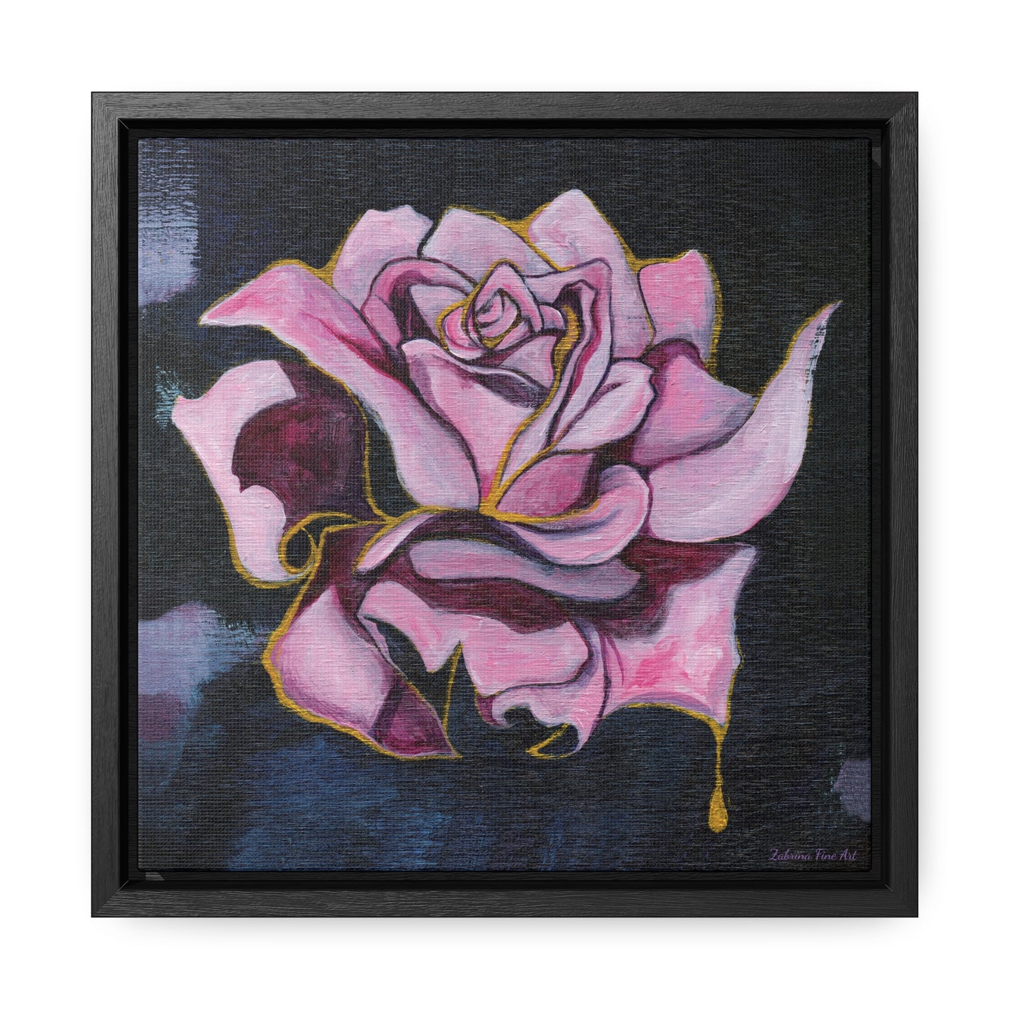 "Gilded Rose" Framed Canvas Fine Art Reproduction by Zabrina Fine Art