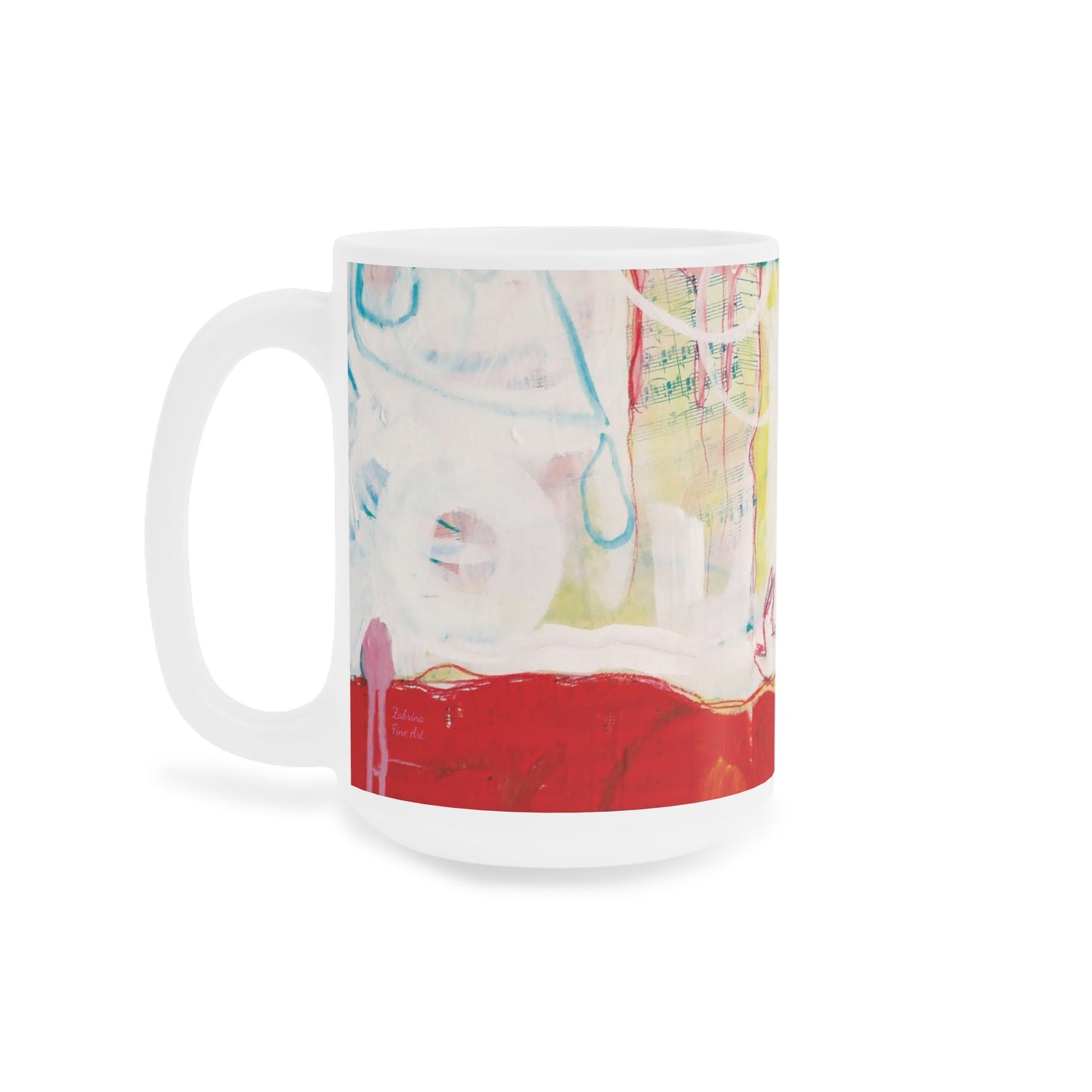 "Moon River Day Dream" Ceramic Coffee Cup White by Zabrina Fine Art