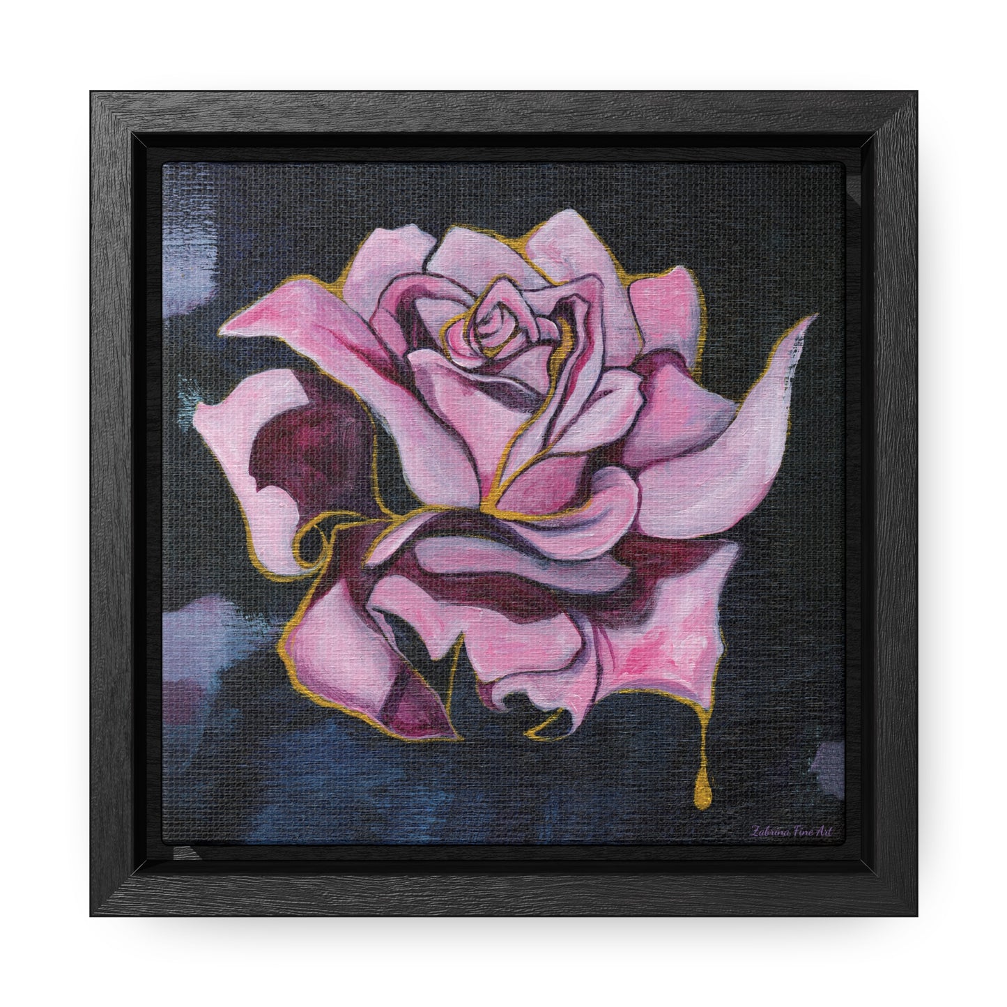 "Gilded Rose" Framed Canvas Fine Art Reproduction by Zabrina Fine Art