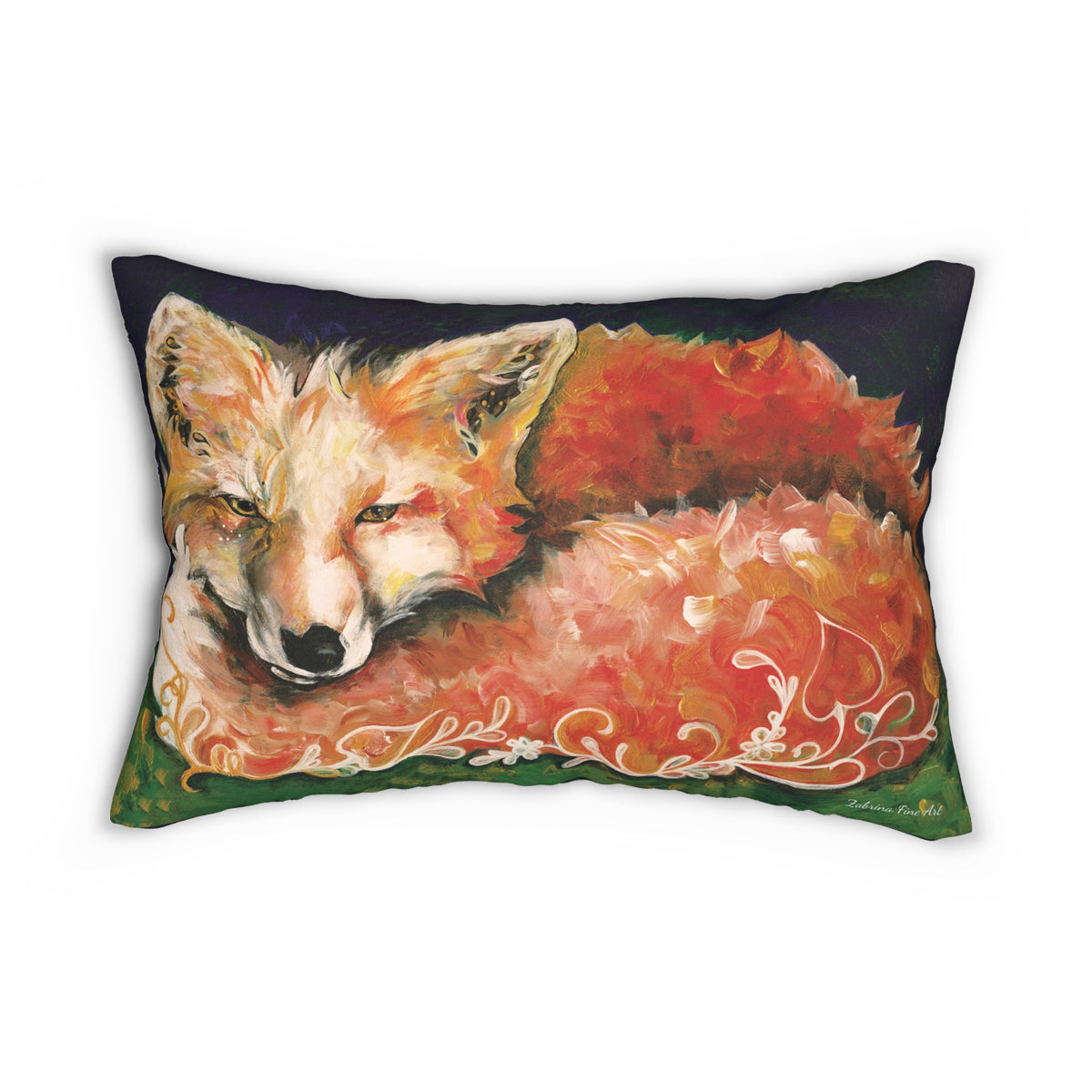 "Fox" Throw Pillow by Zabrina Fine Art