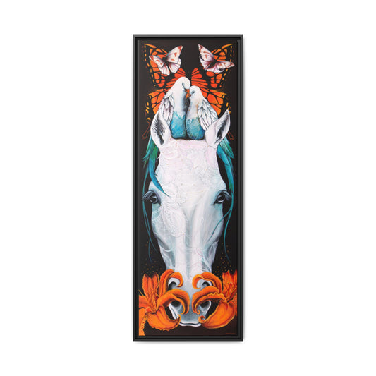 "Love Birds" Framed Canvas Fine Art Reproduction by Zabrina Fine Art