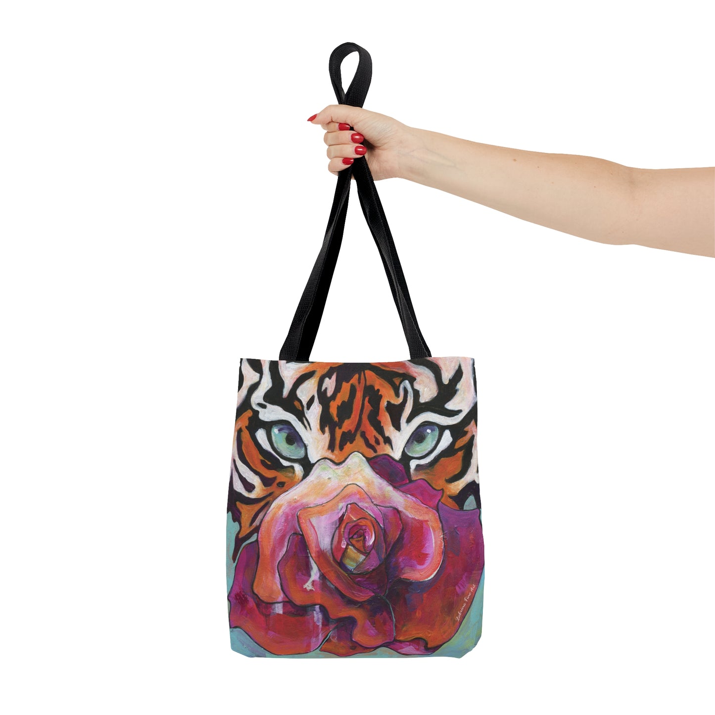 "Tiger Rose" Tote Bag by Zabrina Fine Art