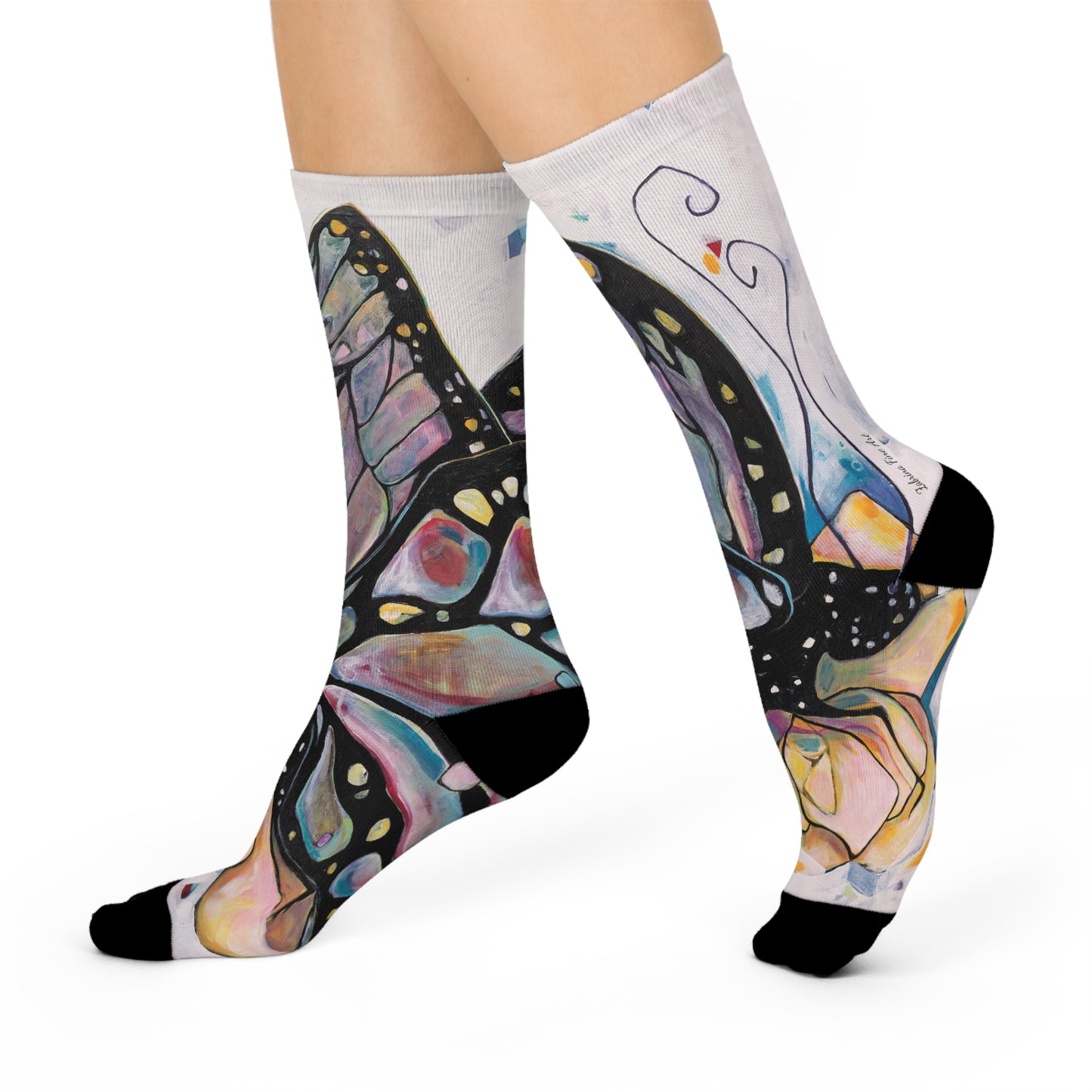 "Brook's Butterfly" Cute Socks by Zabrina Fine Art