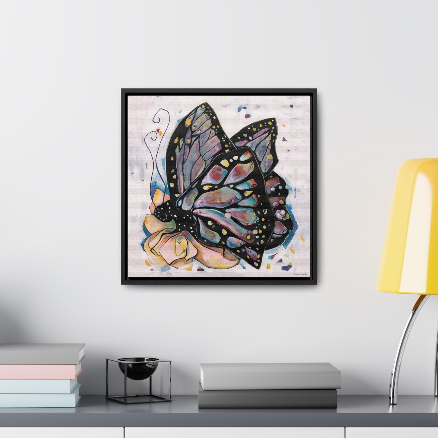 "Butterfly For Brook" Framed Canvas Fine Art Reproduction by Zabrina Fine Art