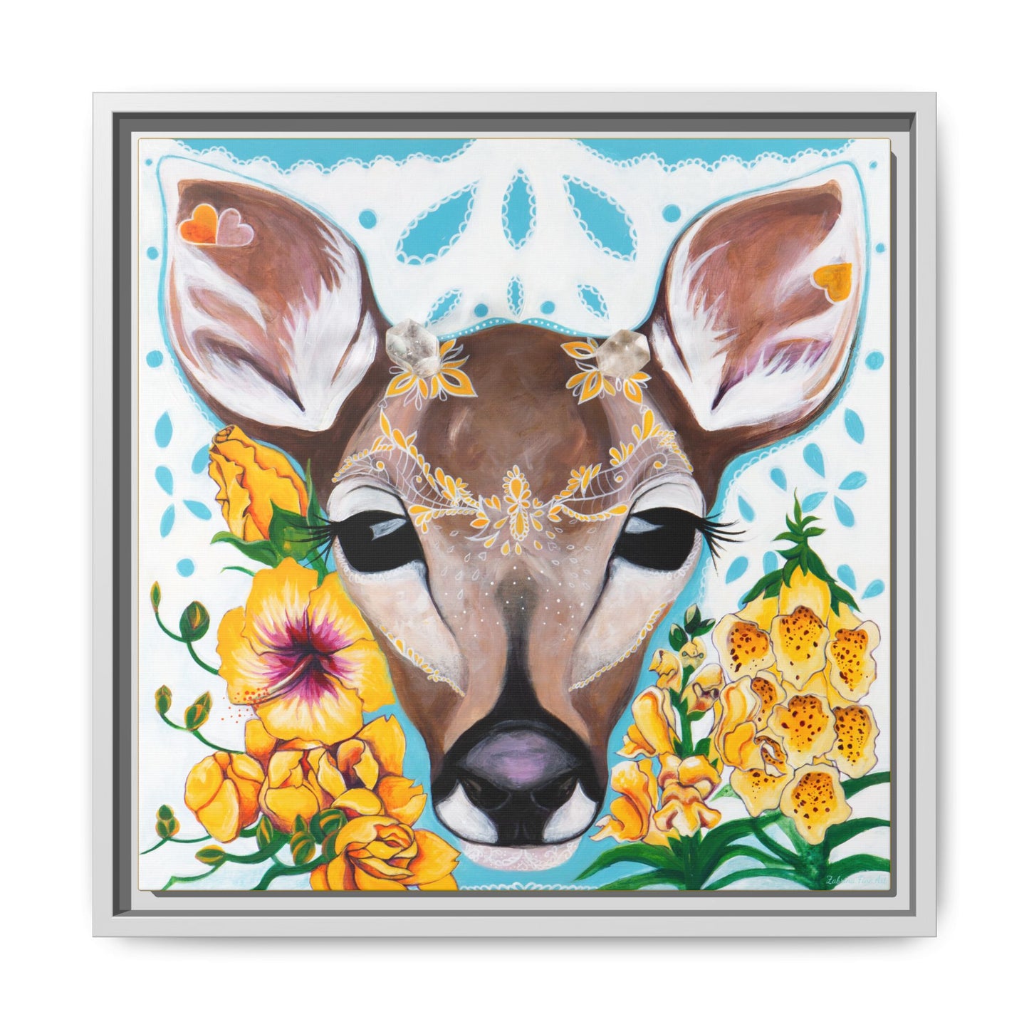 "Gentle Prince" Framed Canvas Fine Art Reproduction by Zabrina Fine Art