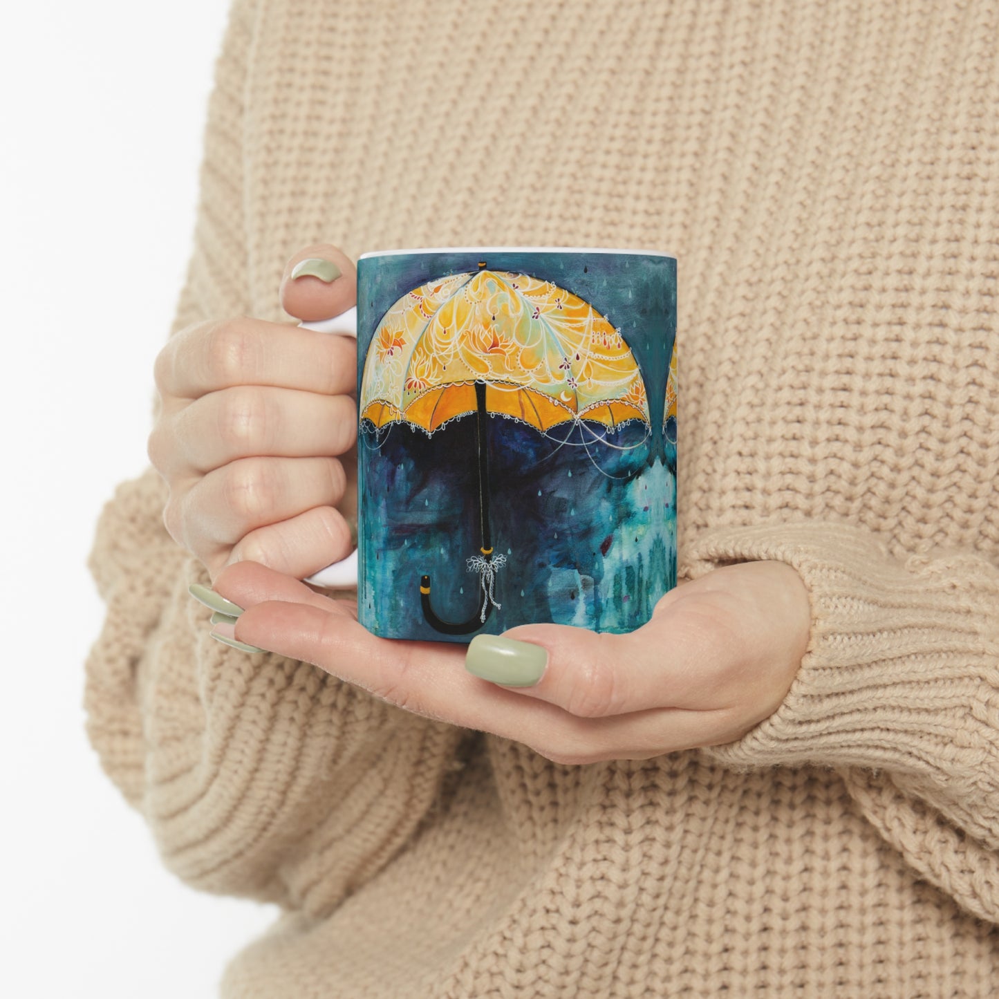 "Rain Glow" Ceramic Mug by Zabrina Fine Art