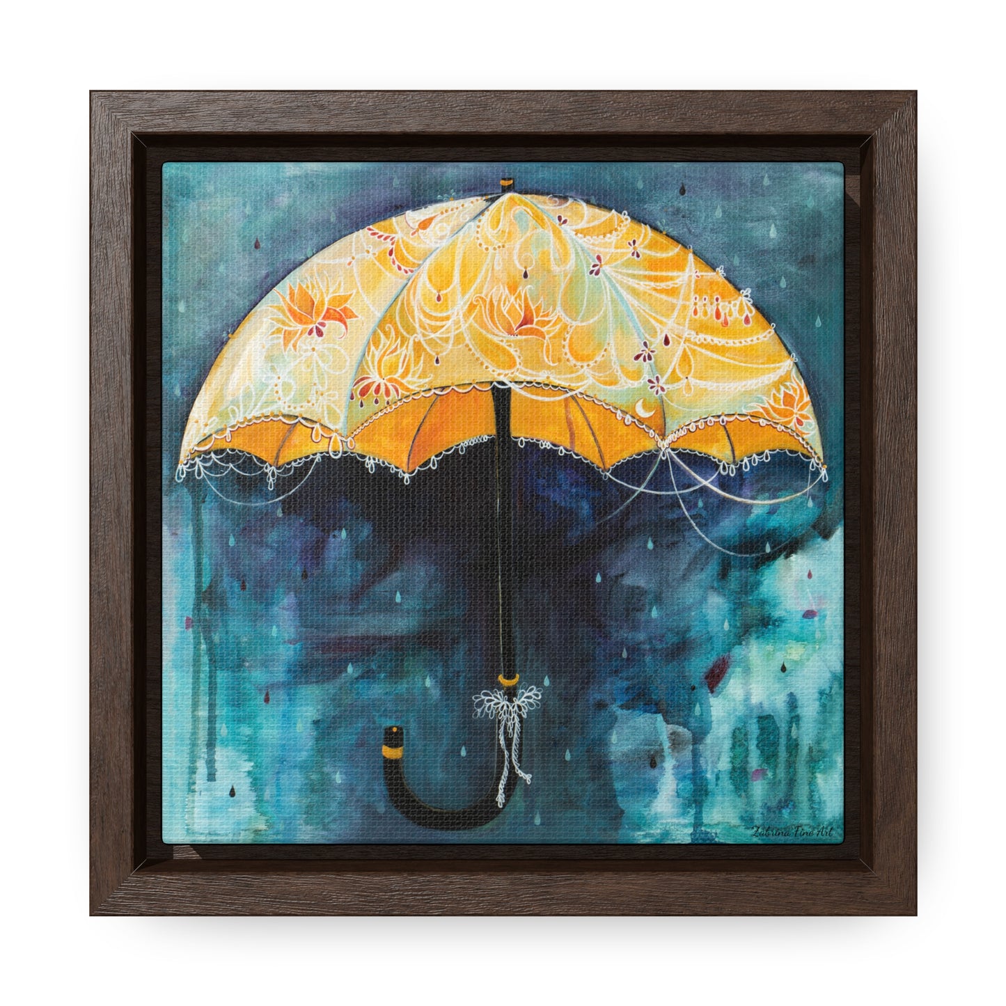 "Rain Glow" Framed Canvas Fine Art Reproduction by Zabrina Fine Art