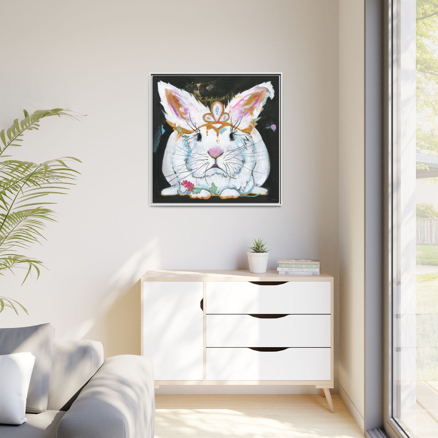 "Princess Fluffy Butter" Framed Canvas Fine Art Reproduction by Zabrina Fine Art