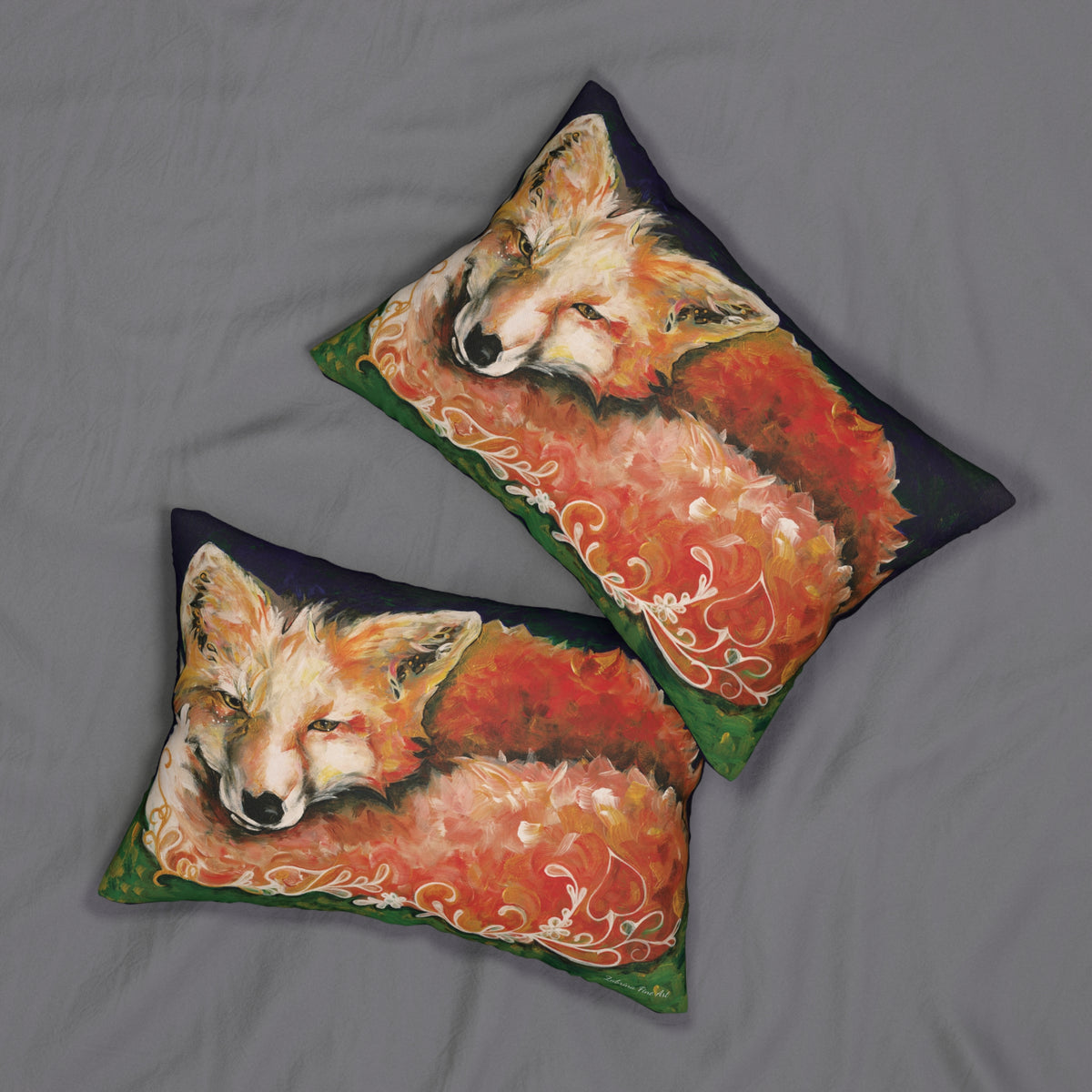 "Fox" Throw Pillow by Zabrina Fine Art