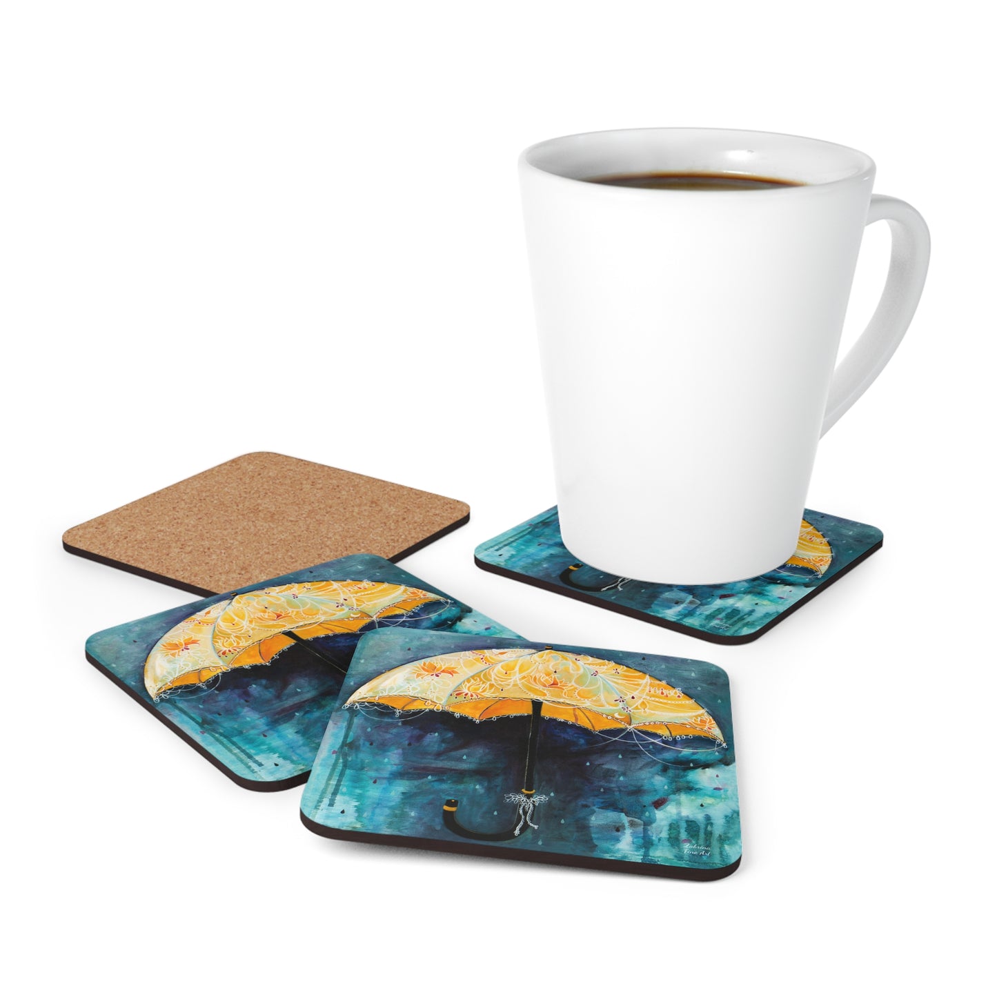 "Rain Glow" Coaster Set by Zabrina Fine Art