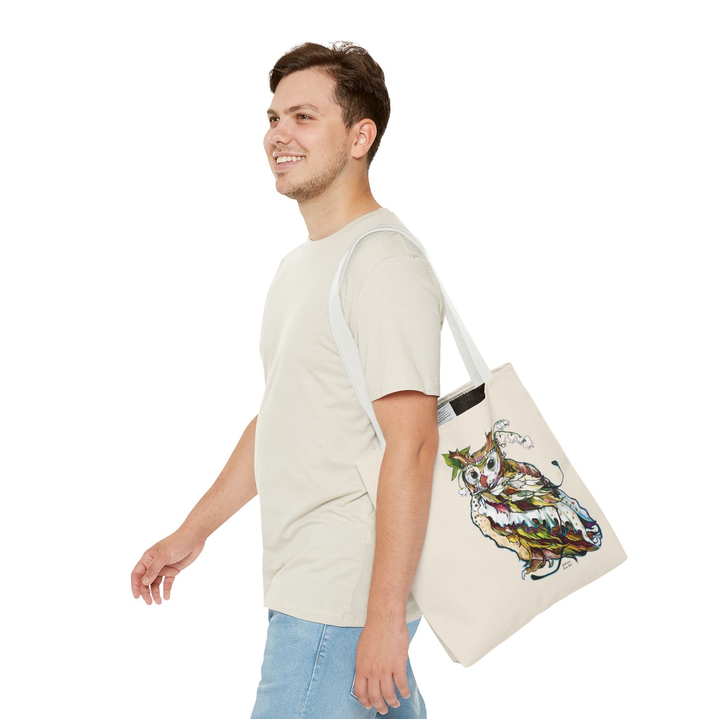 "Two Owls" Tote Bag by Zabrina Fine Art