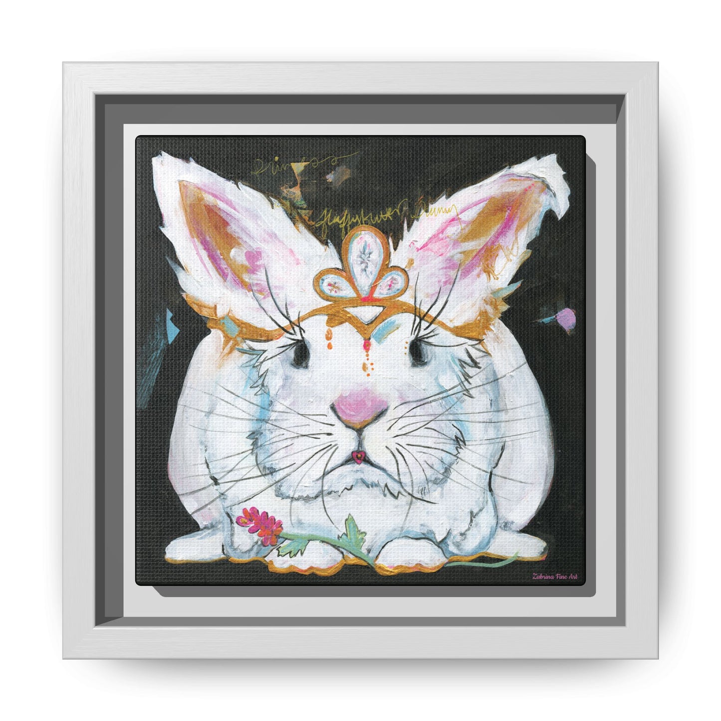 "Princess Fluffy Butter" Framed Canvas Fine Art Reproduction by Zabrina Fine Art