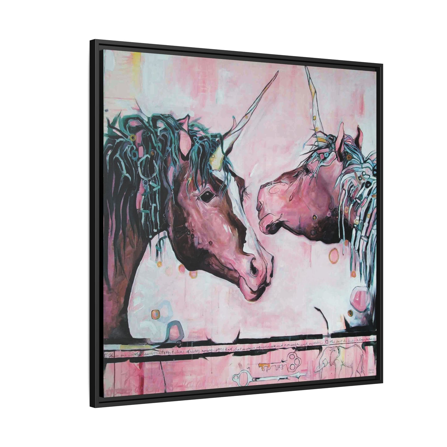 "Unicorns Are Real" Framed Canvas Fine Art Reproduction by Zabrina Fine Art