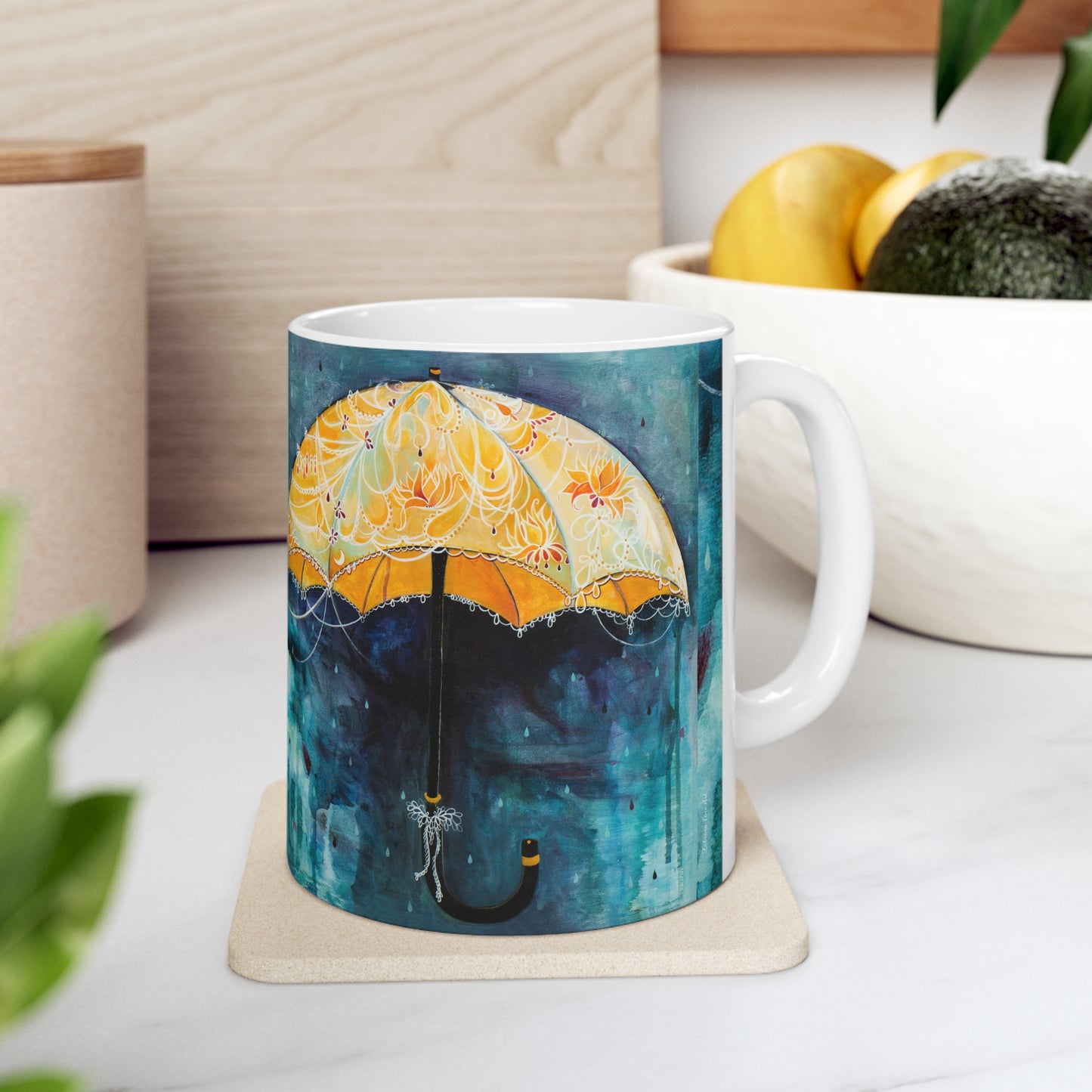 "Rain Glow" Ceramic Mug by Zabrina Fine Art