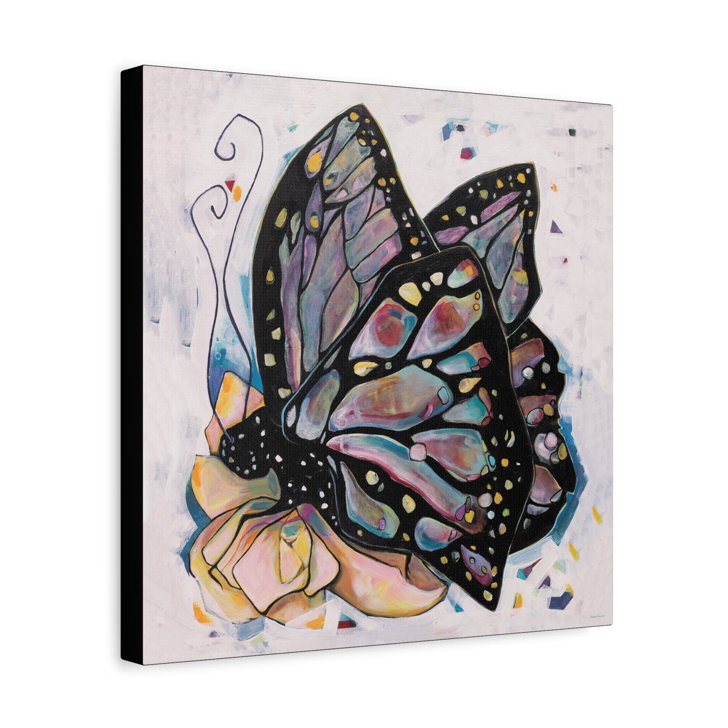 "Butterfly For Brook" Unframed Canvas Black Edge Reproduction by Zabrina Fine Art