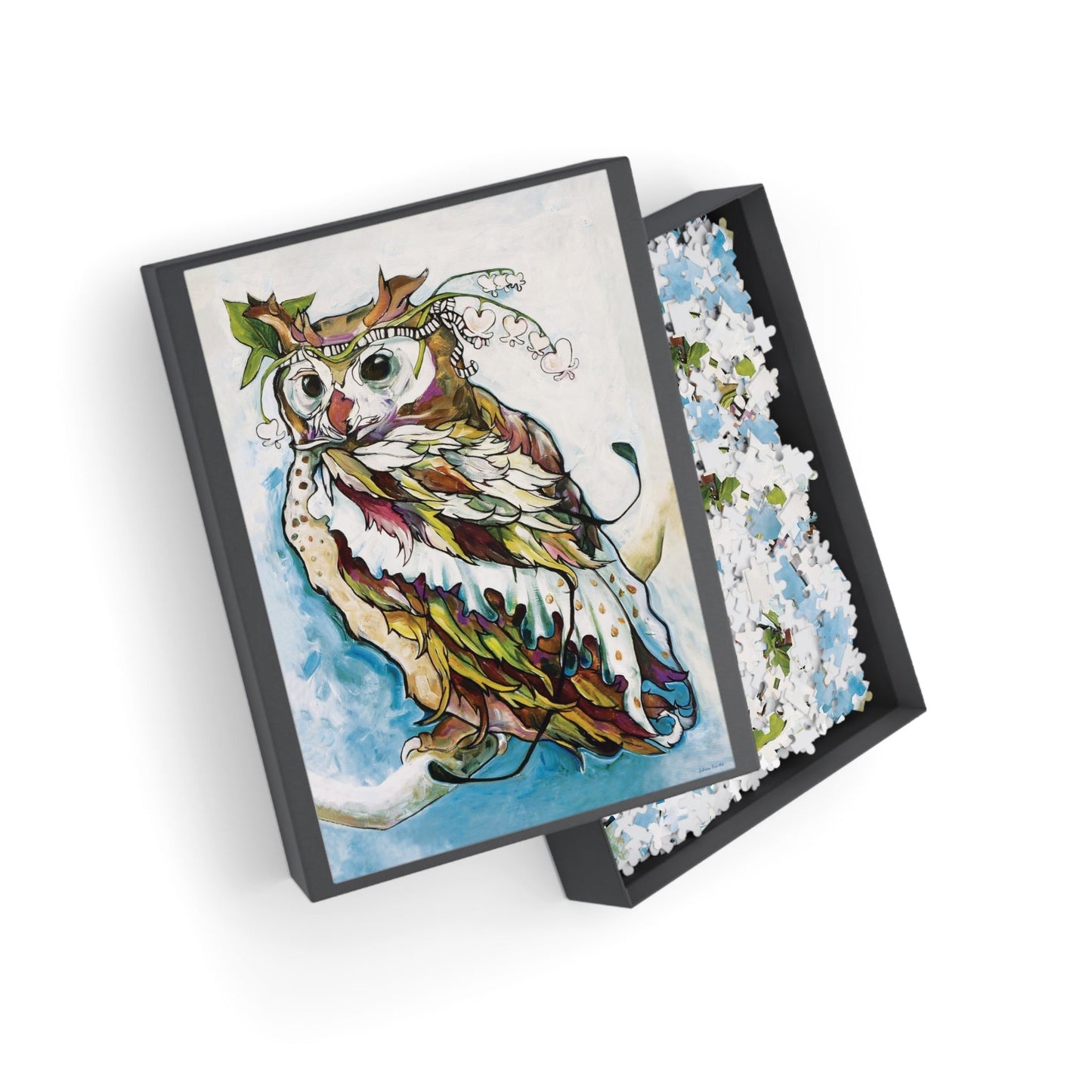 "White Owl" Puzzle (1000 pcs) by Zabrina Fine Art