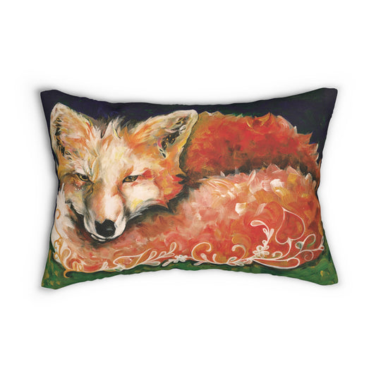 "Fox" Throw Pillow by Zabrina Fine Art