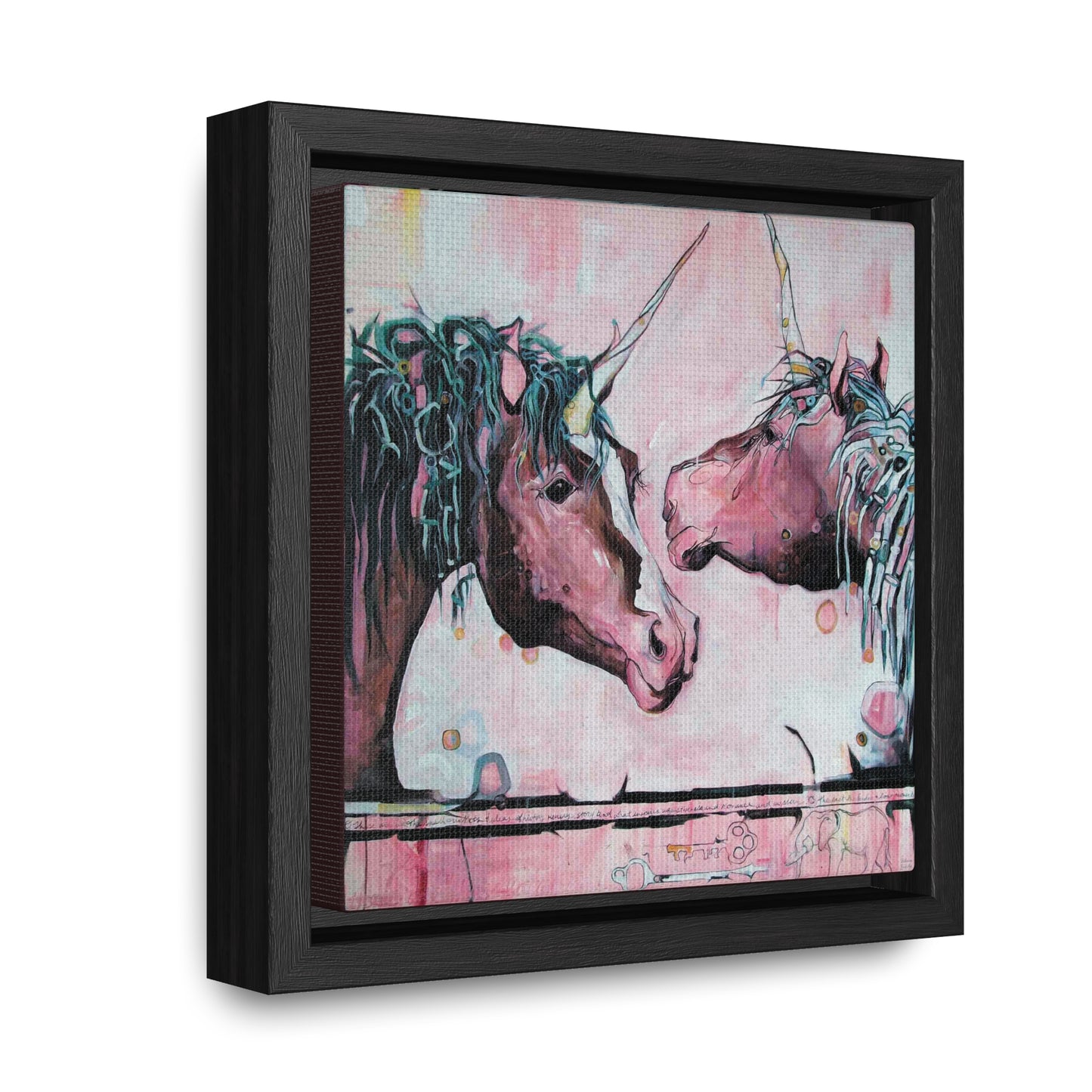 "Unicorns Are Real" Framed Canvas Fine Art Reproduction by Zabrina Fine Art