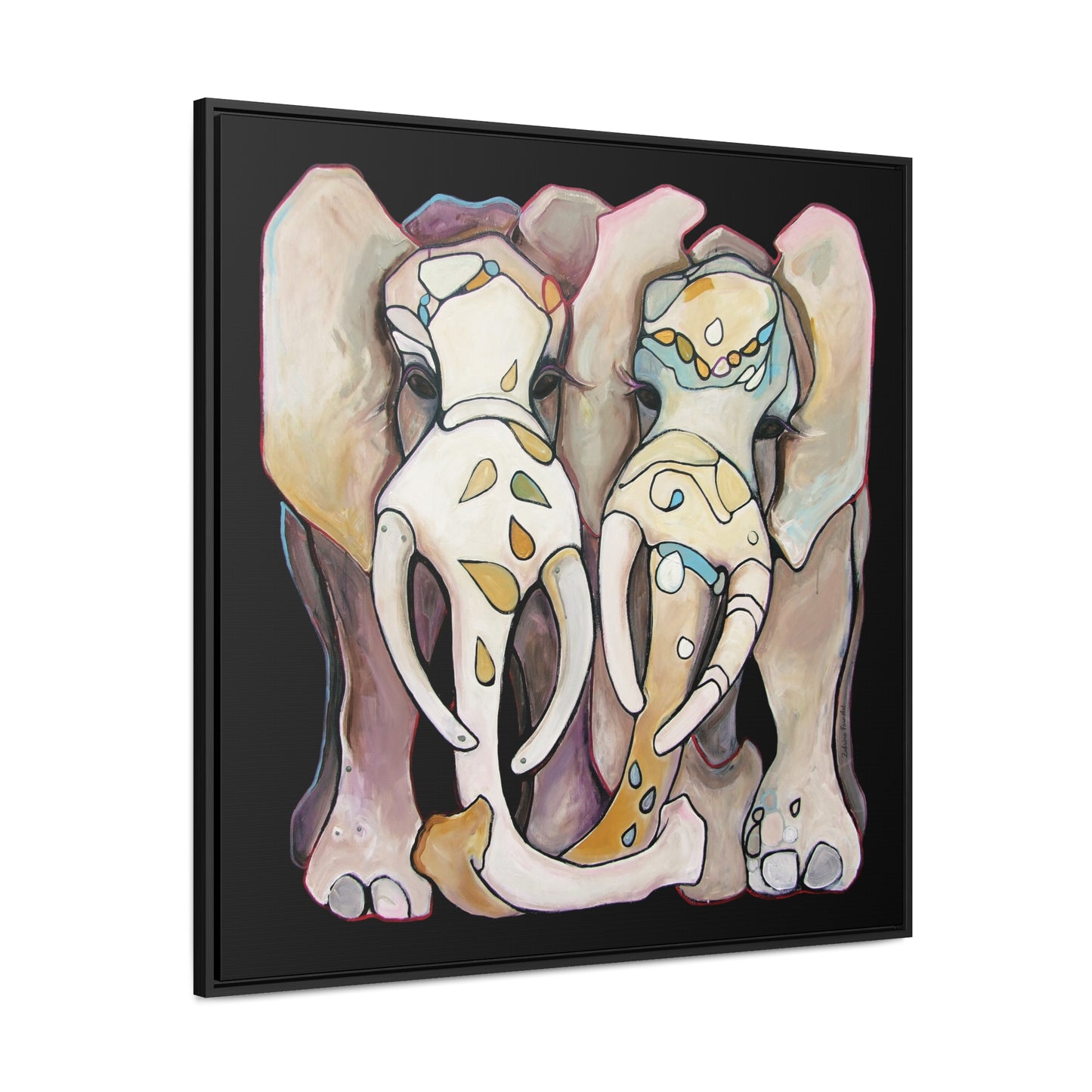 "Sweet Pair" Framed Canvas Fine Art Reproduction by Zabrina Fine Art