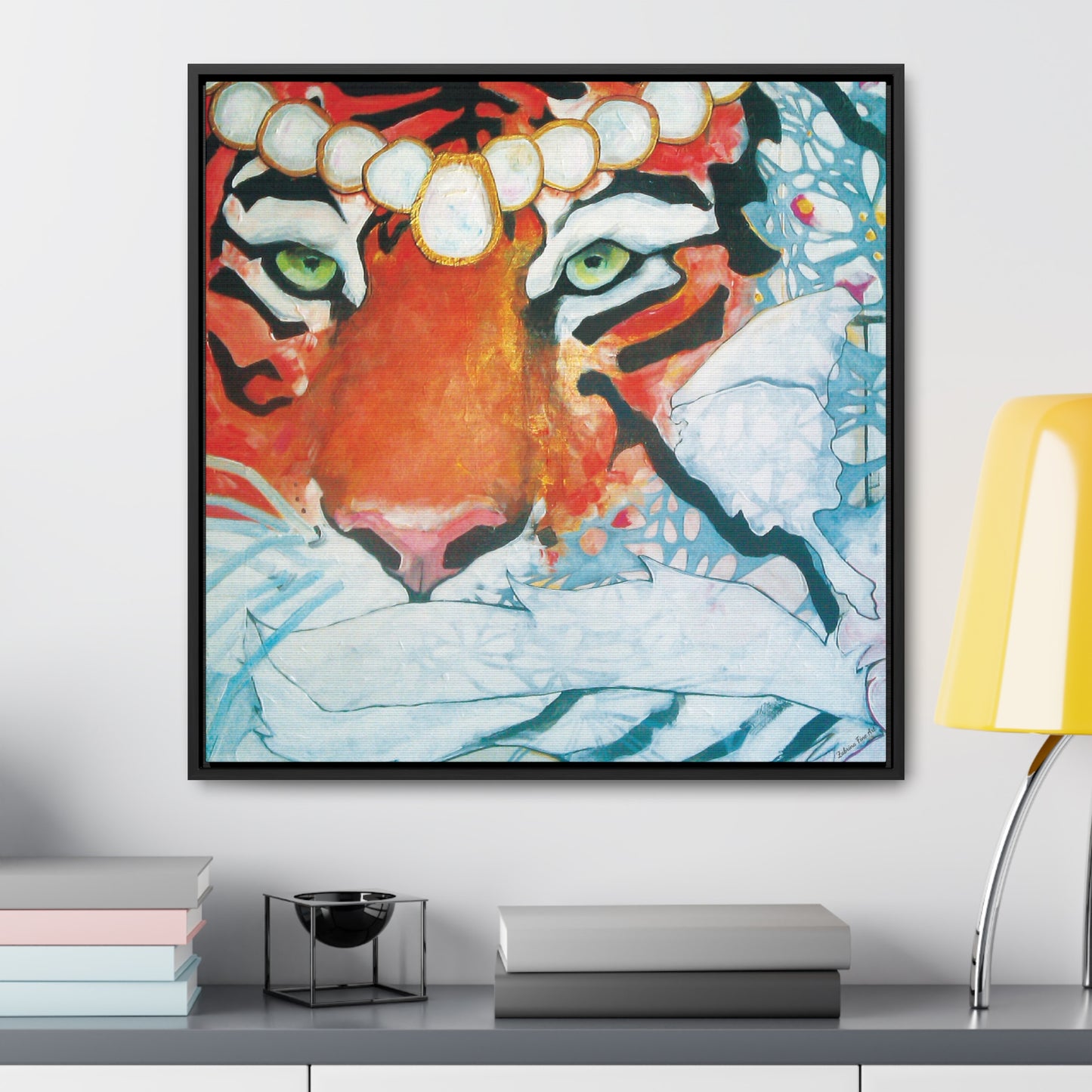 "Tigress" Framed Canvas Fine Art Reproduction by Zabrina Fine Art