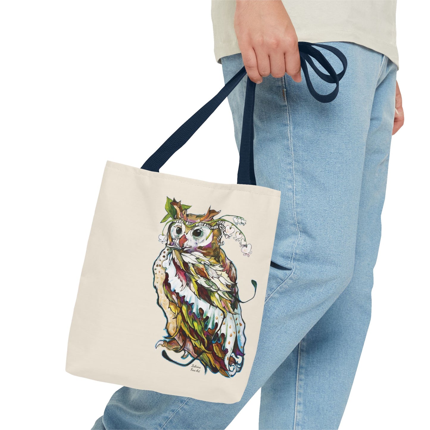 "Two Owls" Tote Bag by Zabrina Fine Art