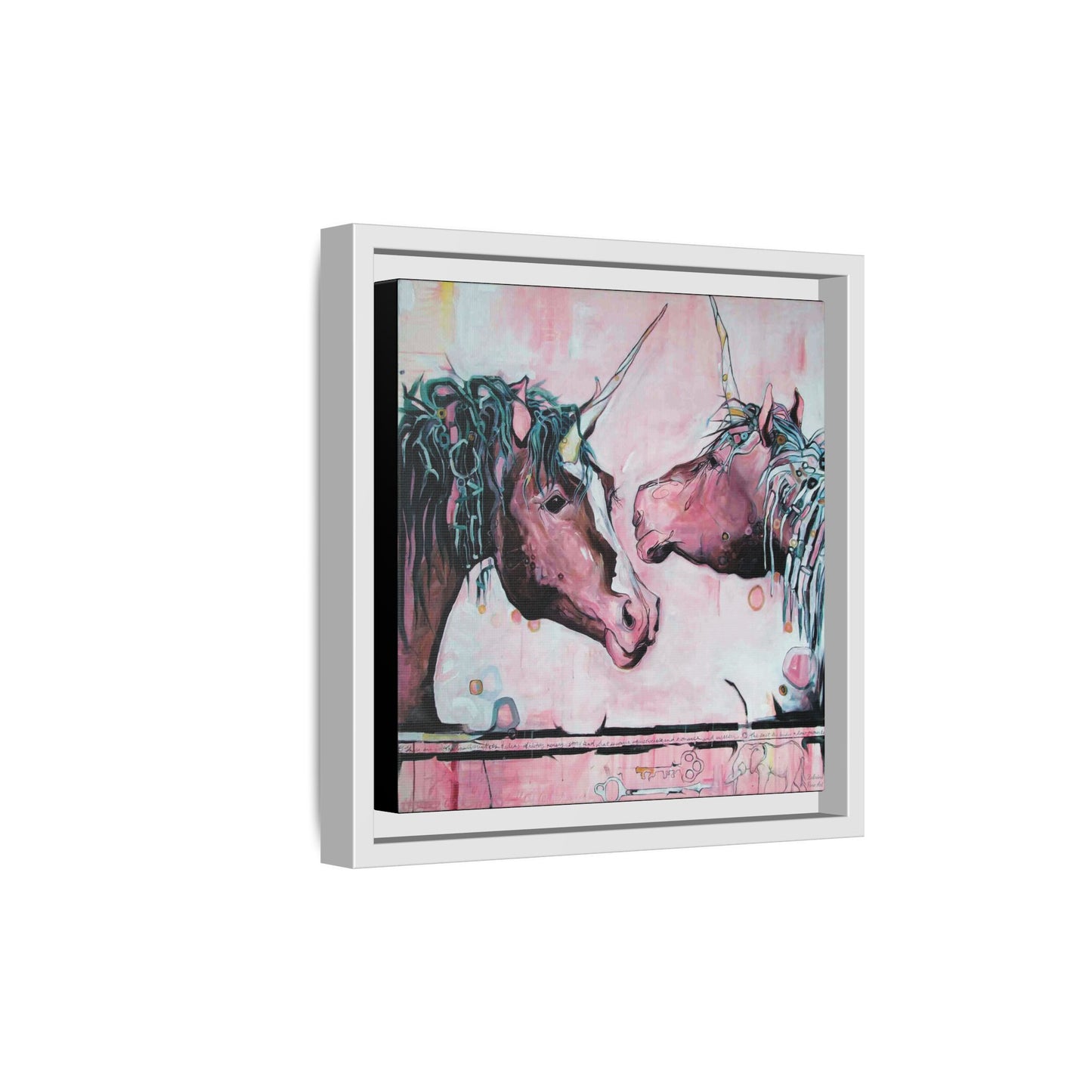 "Unicorns Are Real" Framed Canvas Fine Art Reproduction by Zabrina Fine Art