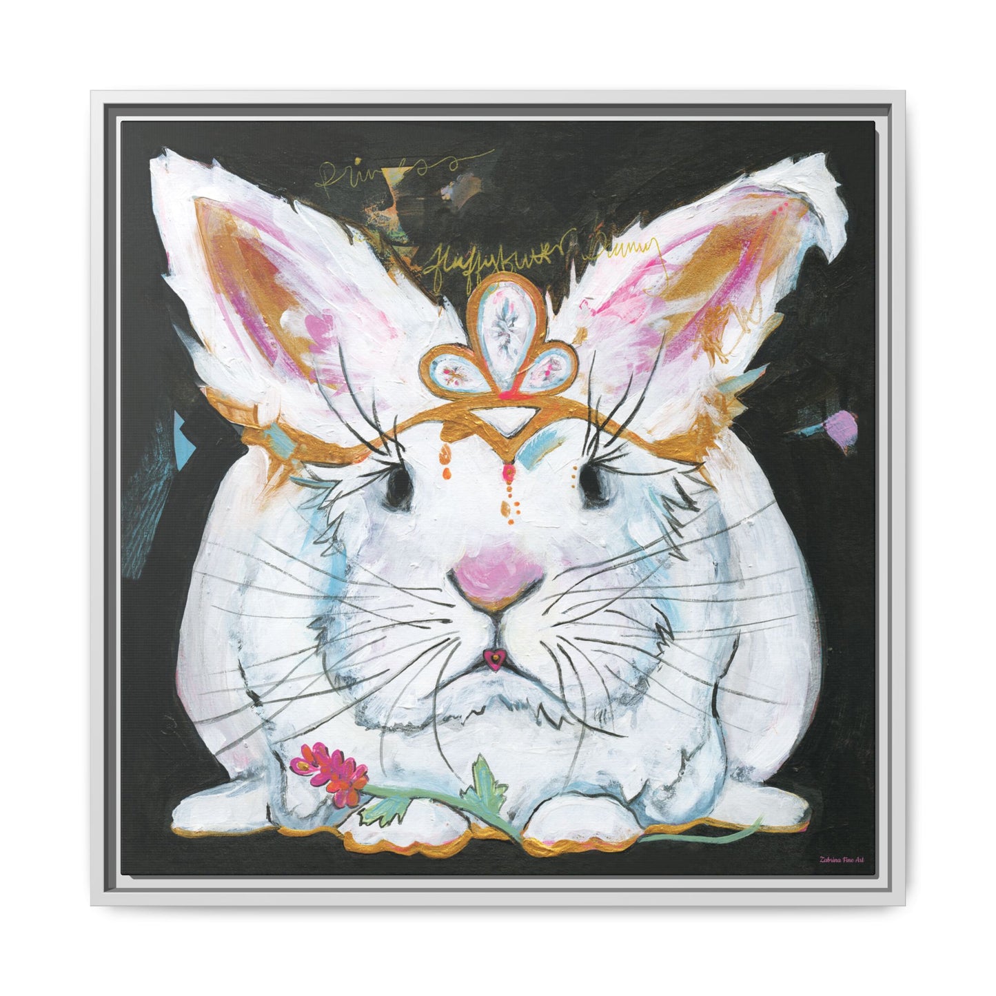"Princess Fluffy Butter" Framed Canvas Fine Art Reproduction by Zabrina Fine Art
