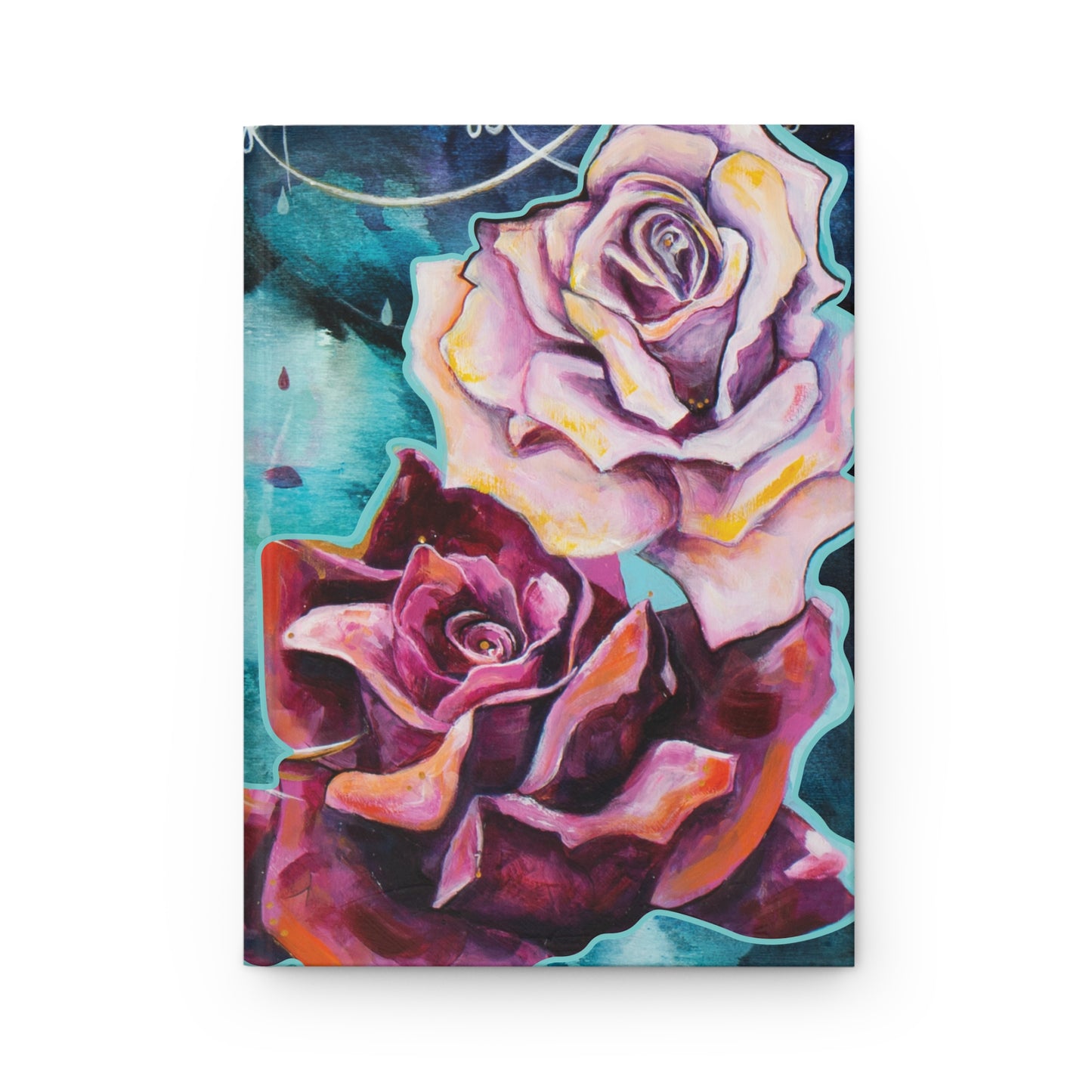 "Roses & Raindrops" Hardcover Journal by Zabrina Fine Art