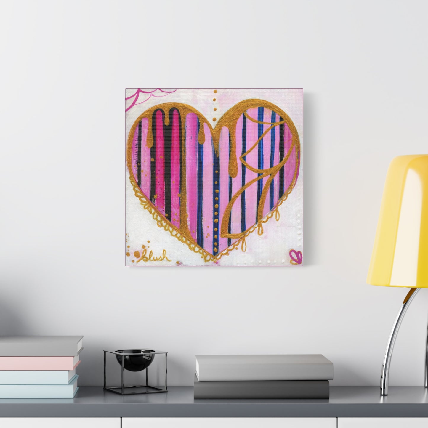 "Blush" Unframed Canvas Hot Pink Edge Reproduction by Zabrina Fine Art