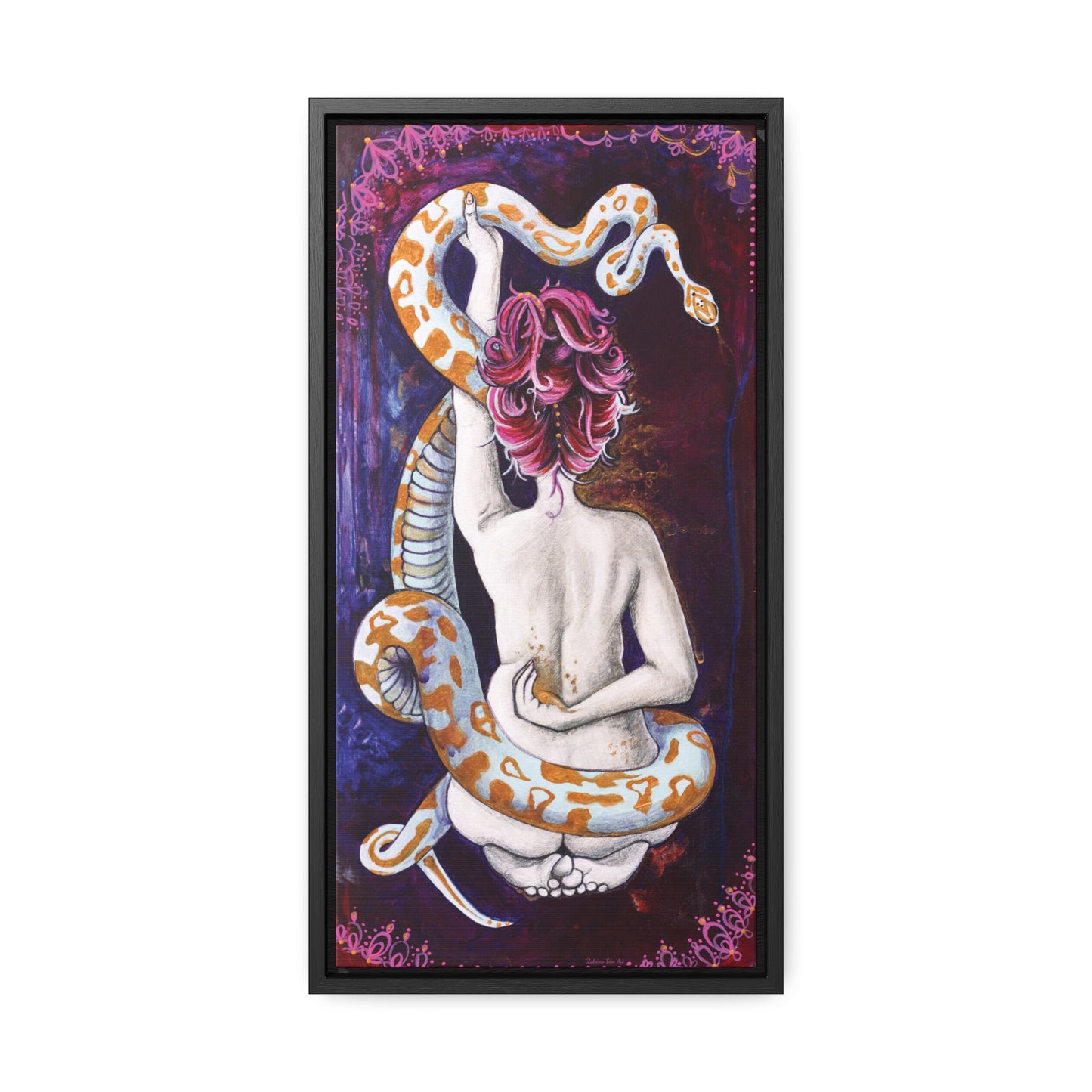 "Sarpele De Crin no. 3" Framed Canvas Fine Art Reproduction by Zabrina Fine Art