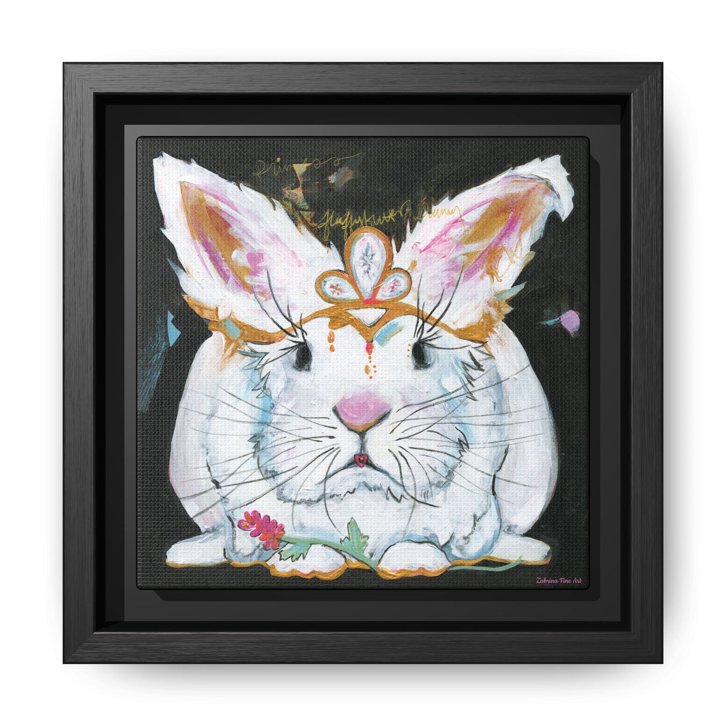 "Princess Fluffy Butter" Framed Canvas Fine Art Reproduction by Zabrina Fine Art