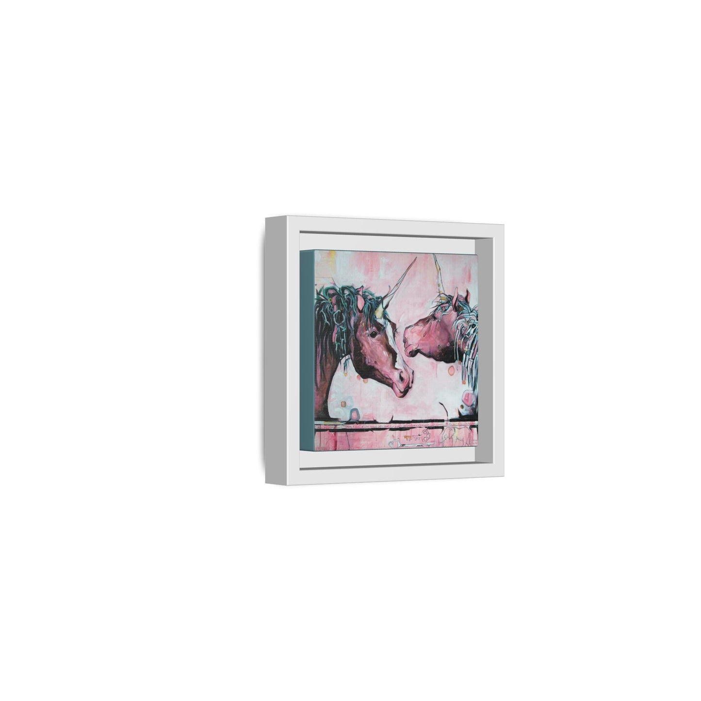"Unicorns Are Real" Framed Canvas Fine Art Reproduction by Zabrina Fine Art
