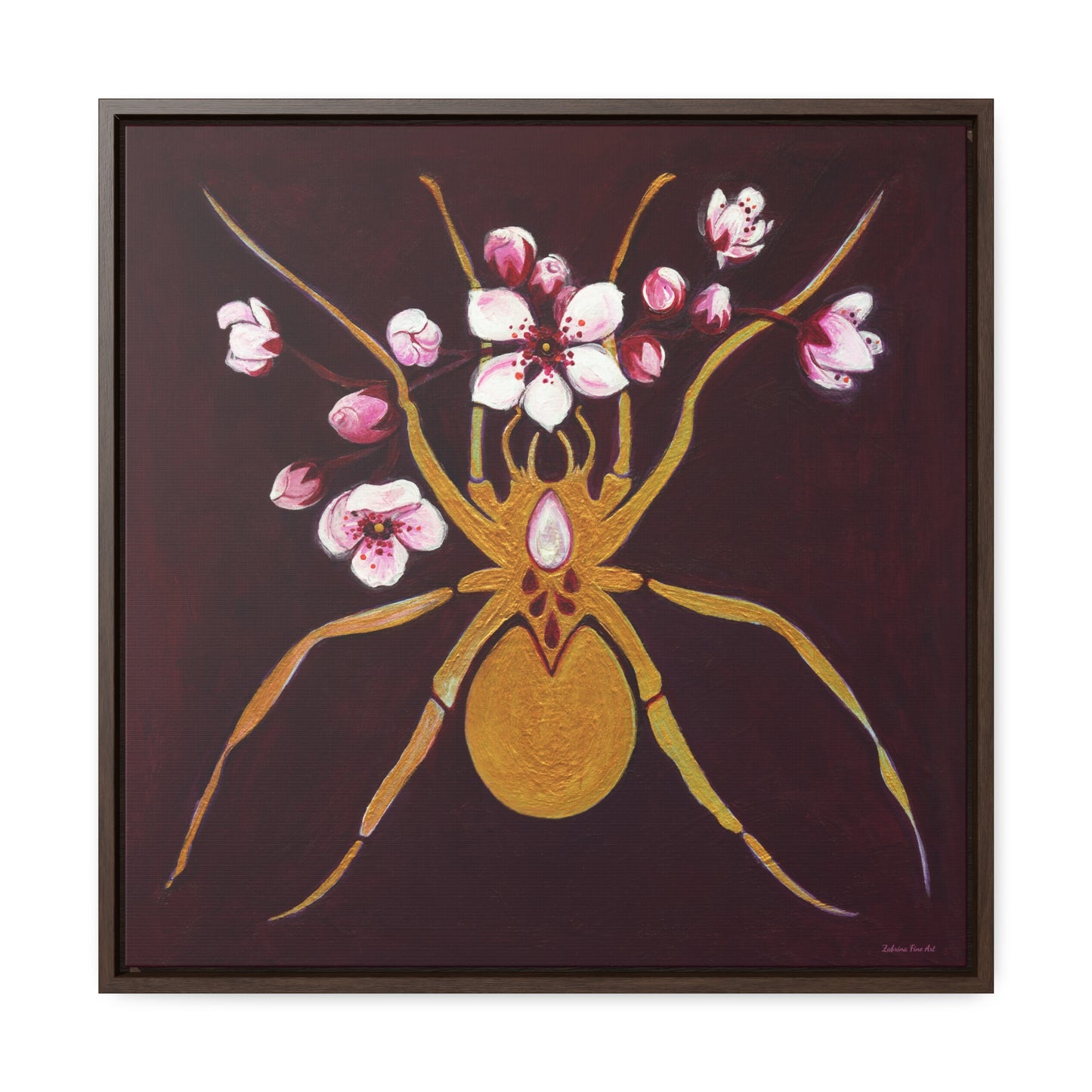 "Gold Spider" Framed Canvas Fine Art Reproduction by Zabrina Fine Art