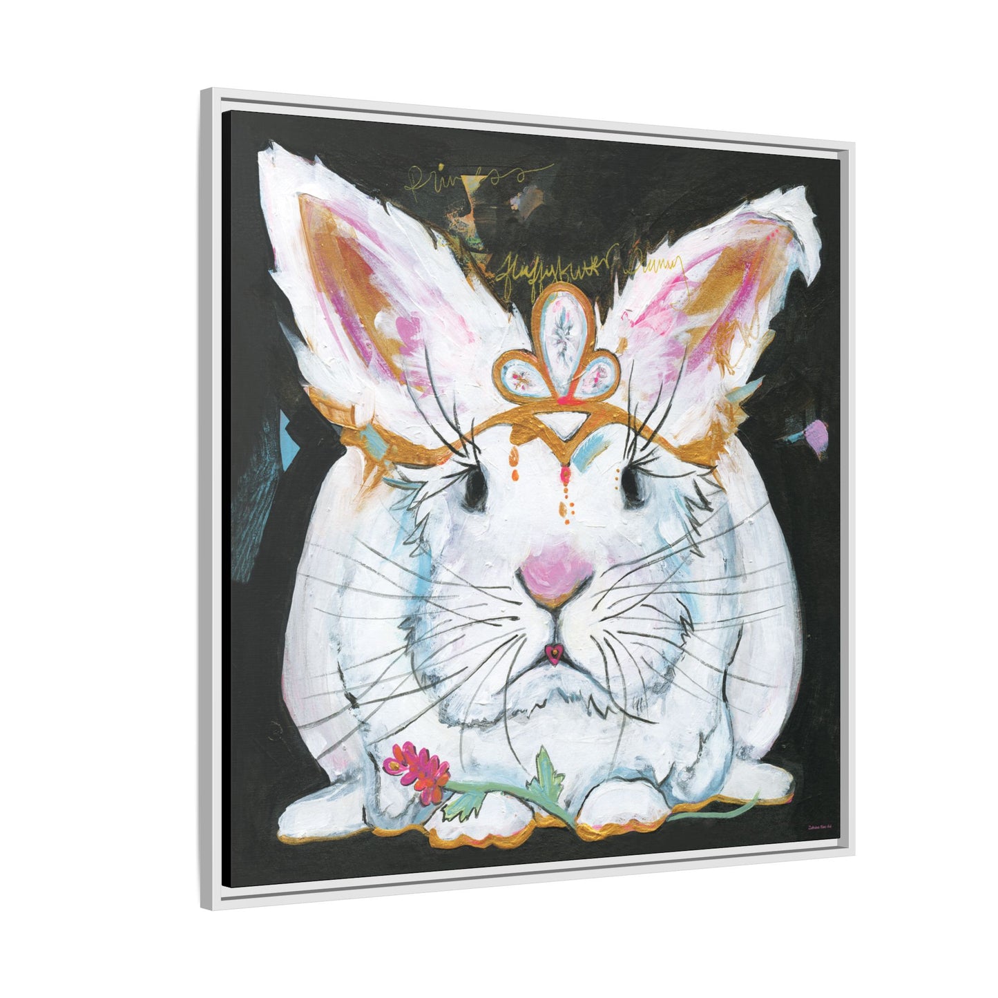 "Princess Fluffy Butter" Framed Canvas Fine Art Reproduction by Zabrina Fine Art