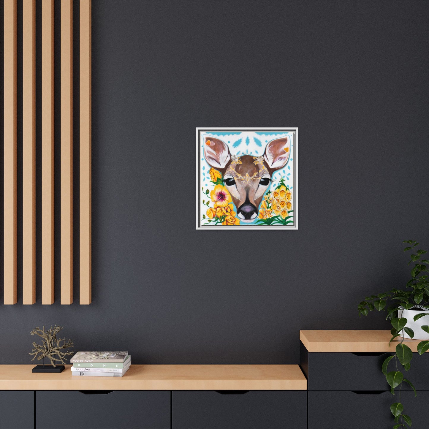 "Gentle Prince" Framed Canvas Fine Art Reproduction by Zabrina Fine Art