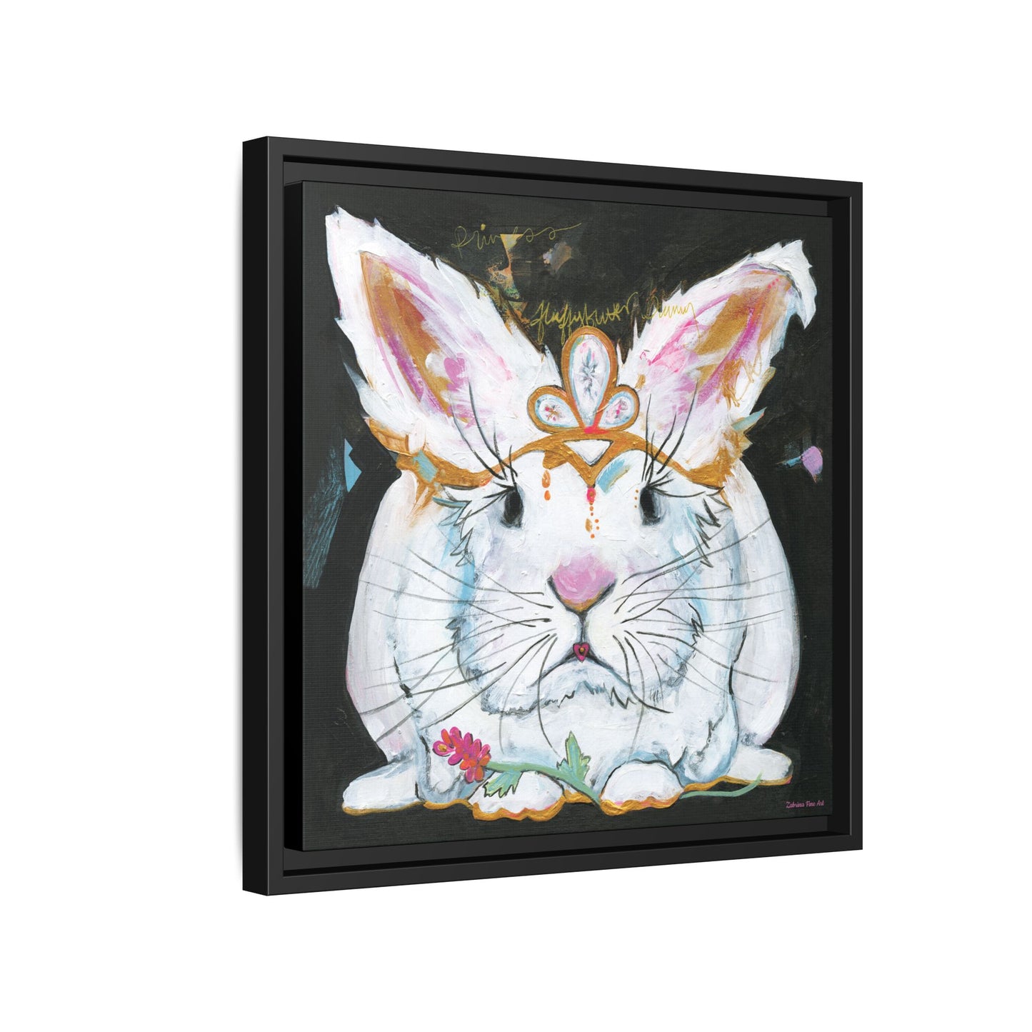 "Princess Fluffy Butter" Framed Canvas Fine Art Reproduction by Zabrina Fine Art