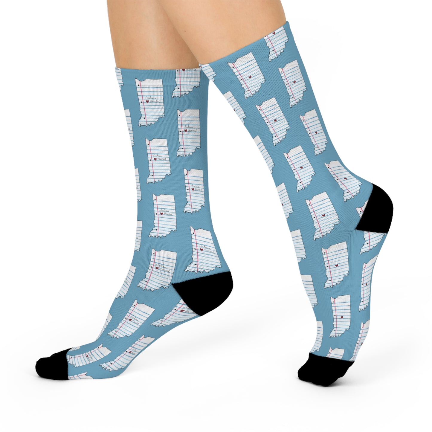 "Indiana Love Letter" Cute Socks by Zabrina Fine Art